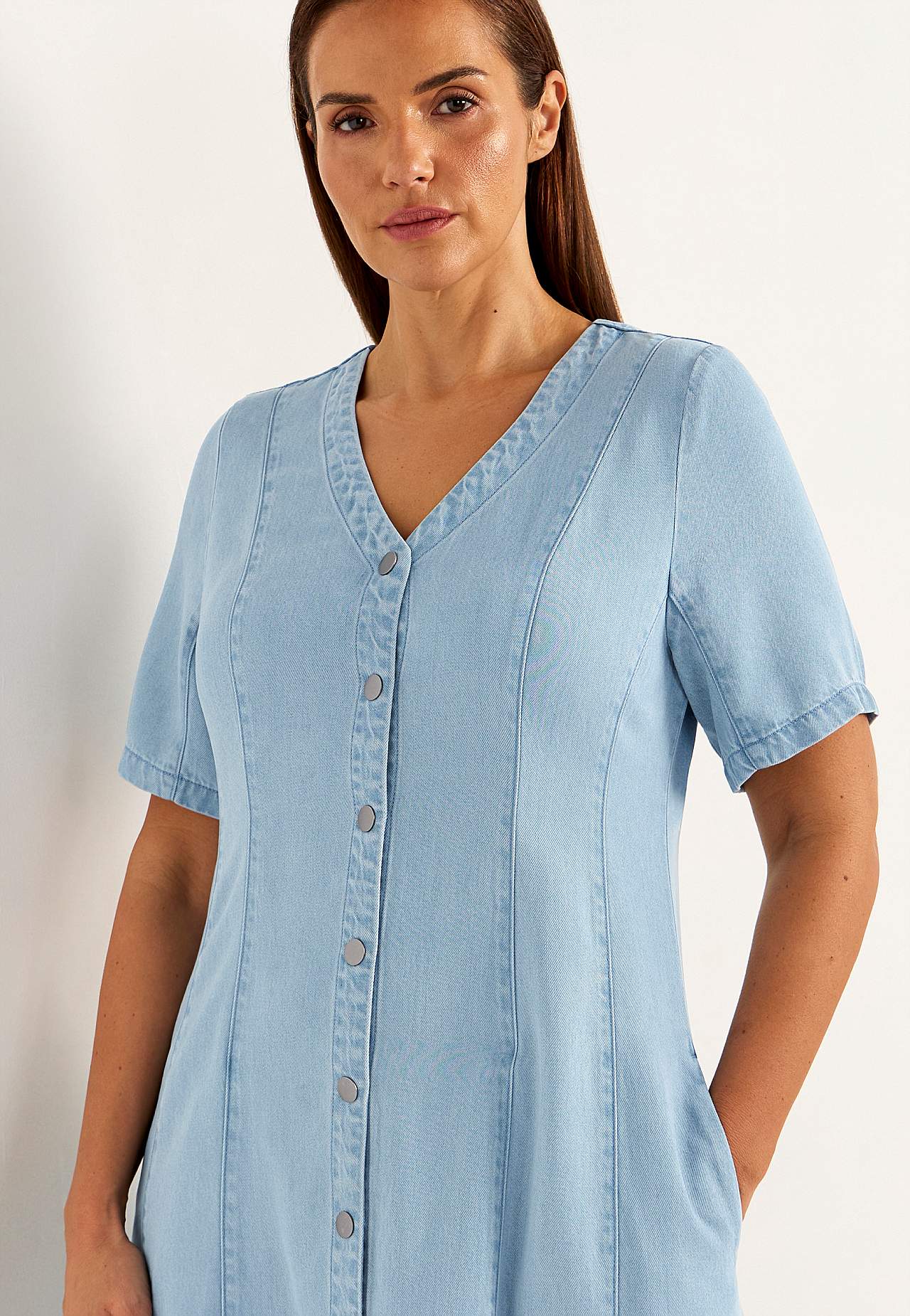 Supermjuk Premium denimklänning
