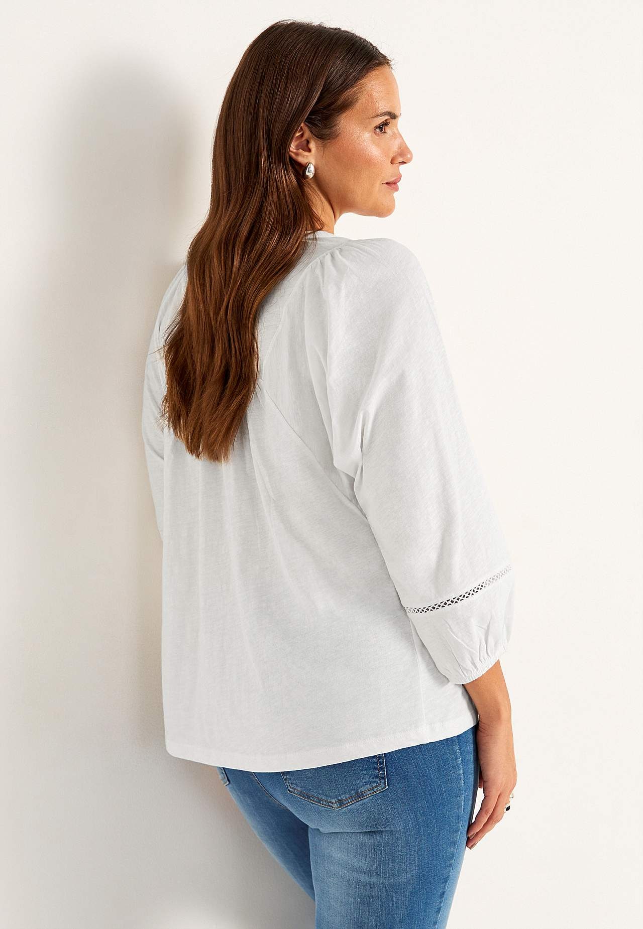 Trikåtopp med boho stil
