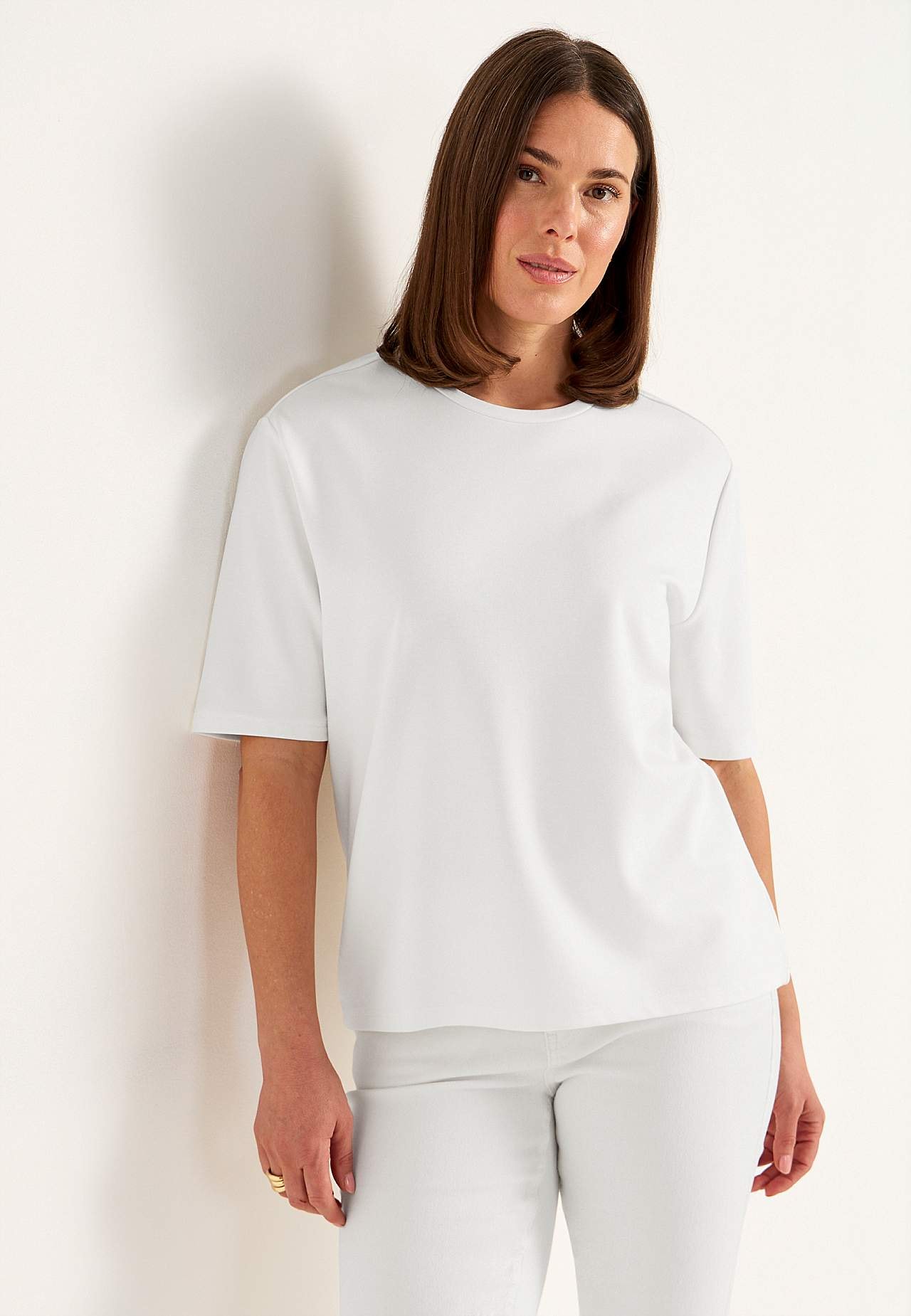 T-shirt i kraftig trikå