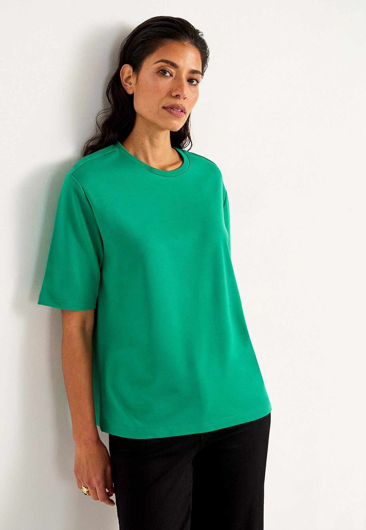 T-shirt i kraftig trikå