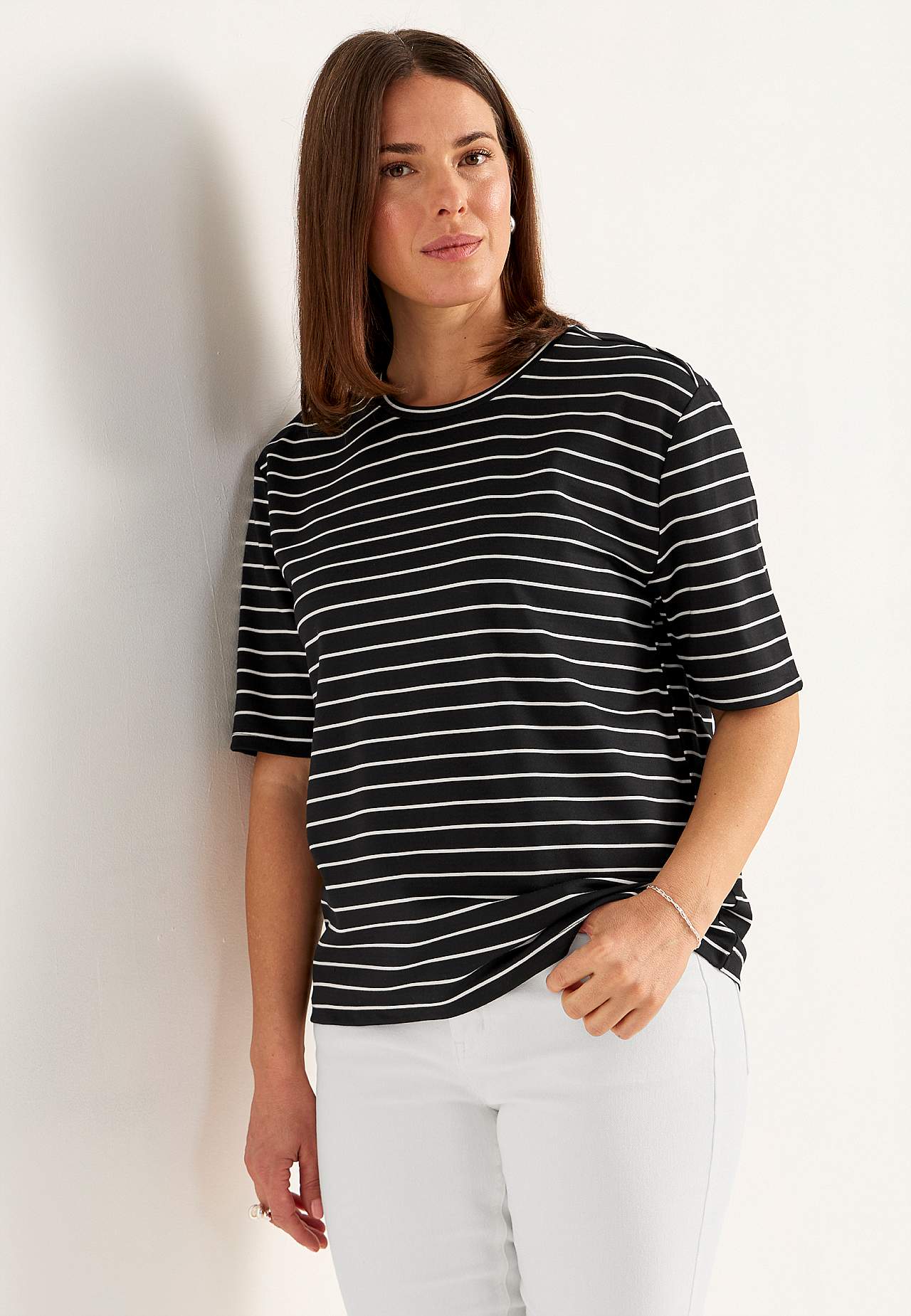 T-shirt i kraftig trikå