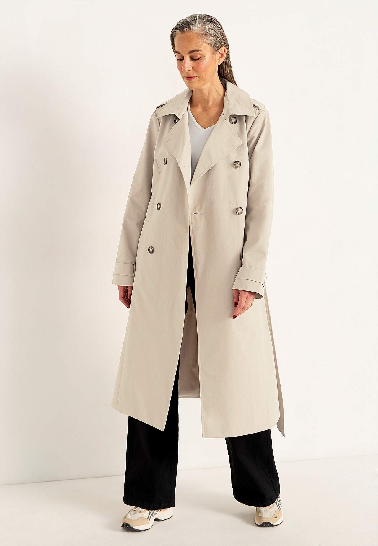 Dubbelknäppt trenchcoat