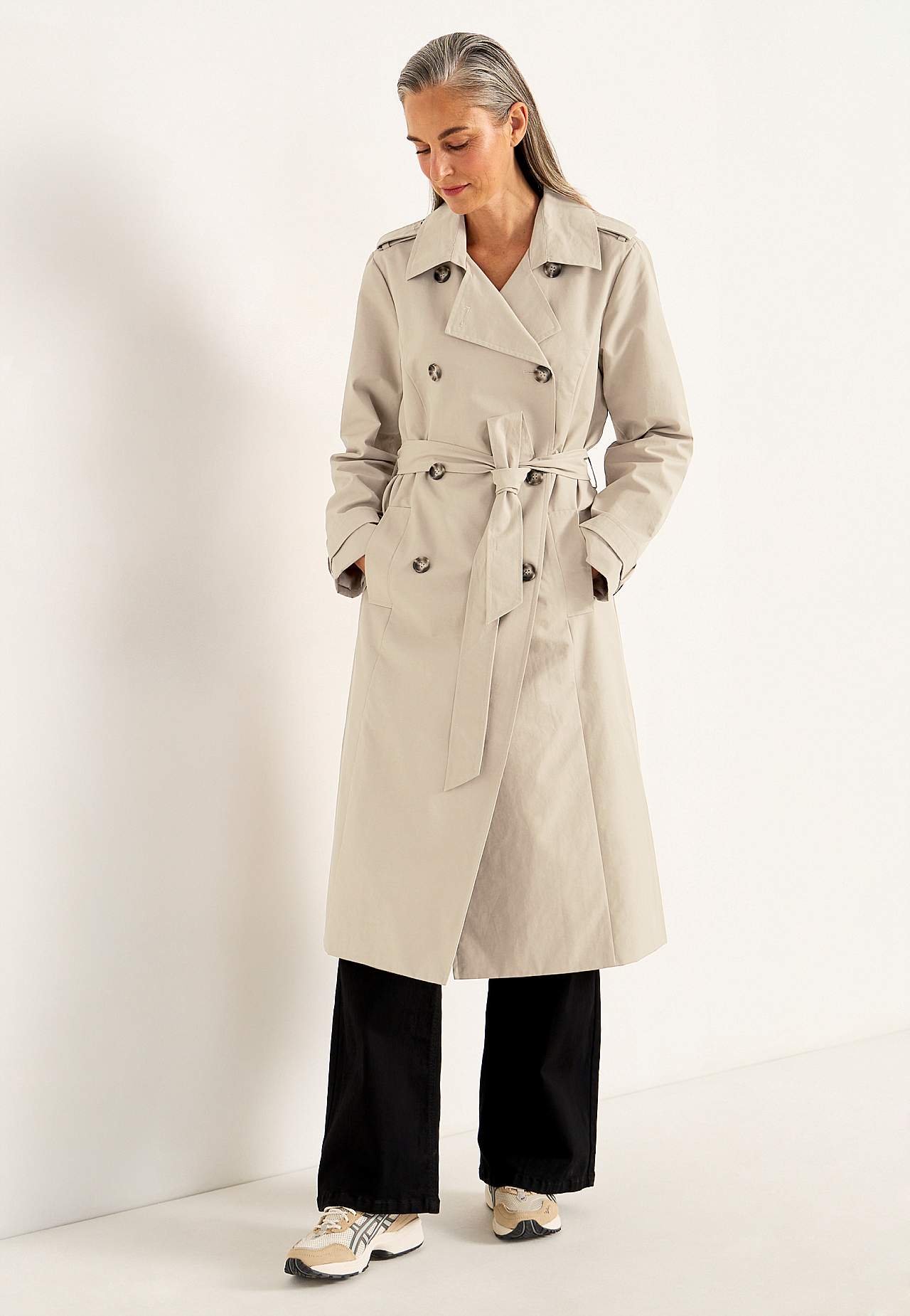 Dubbelknäppt trenchcoat