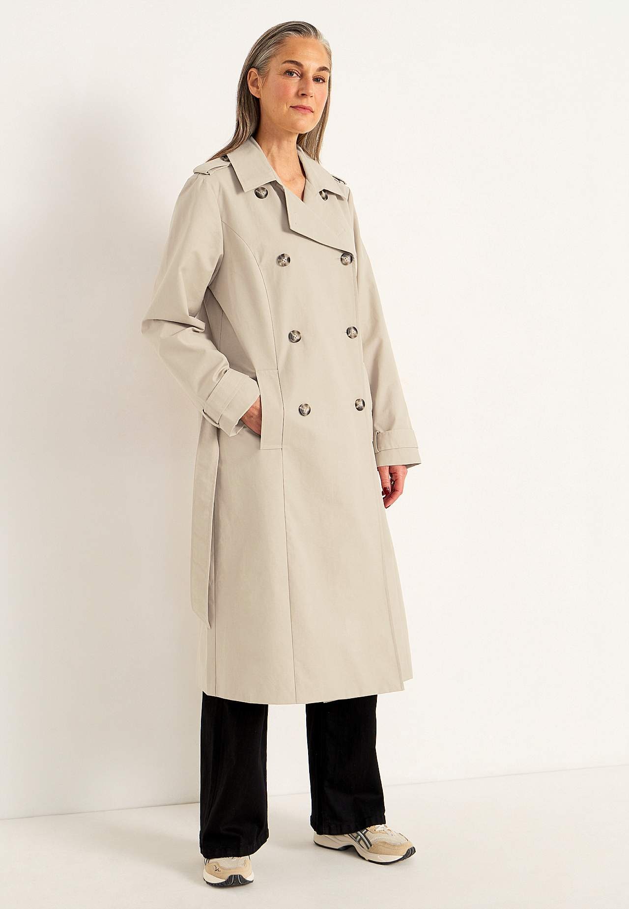 Dubbelknäppt trenchcoat