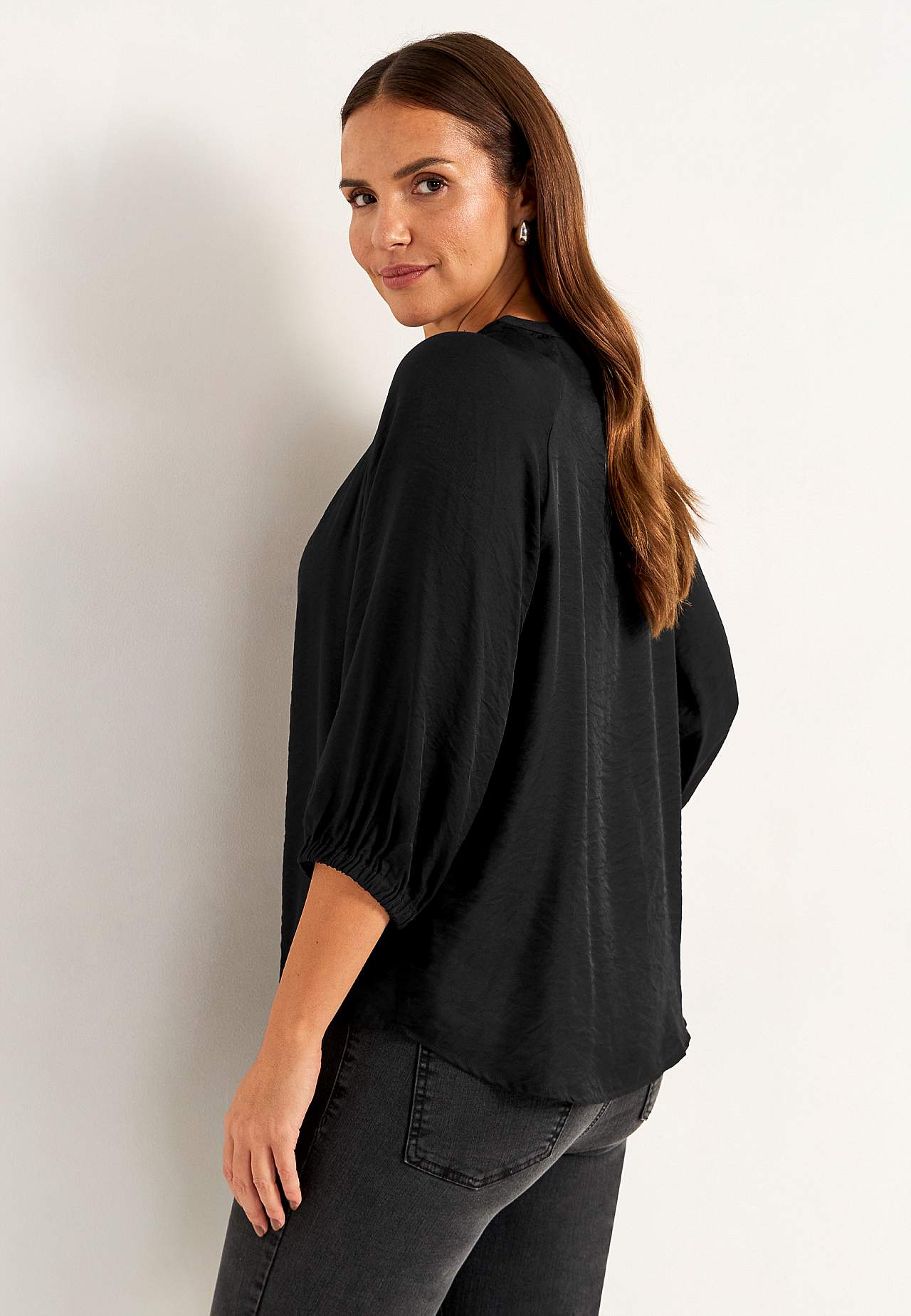 Vävd blus med struktur