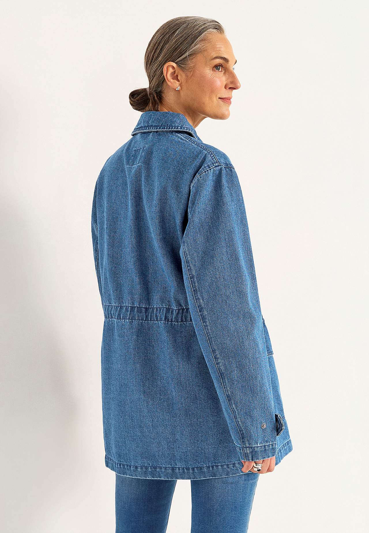 Jeansjacka med dragkedja