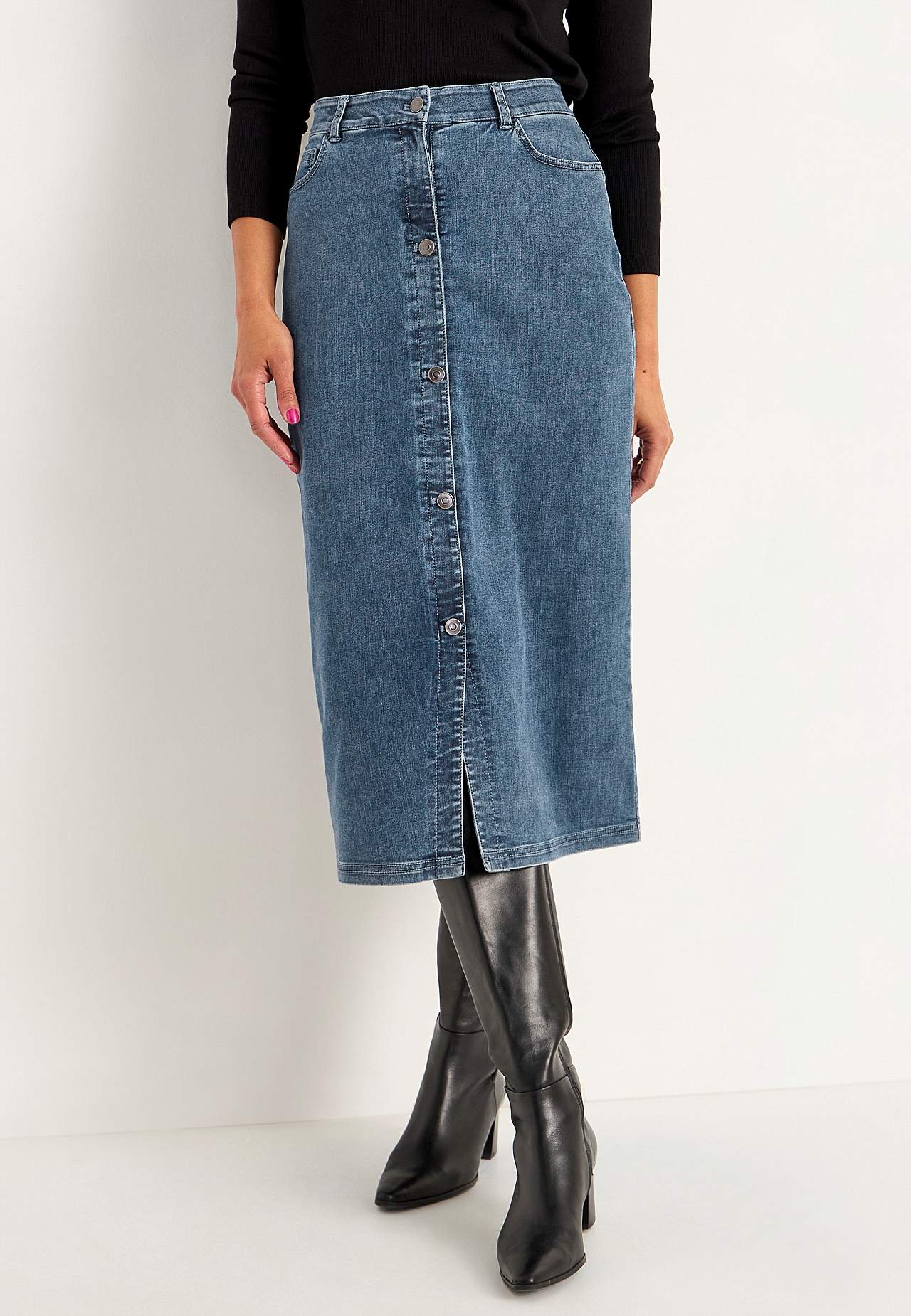 Superstretchig jeanskjol