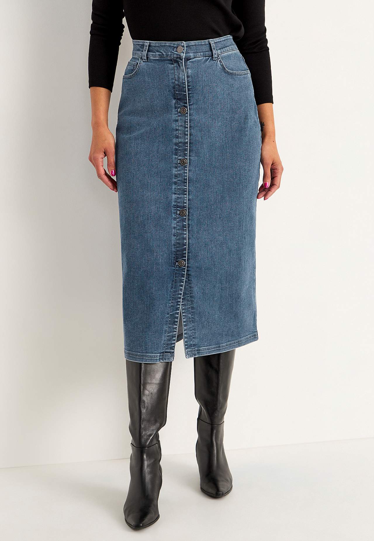 Superstretchig jeanskjol