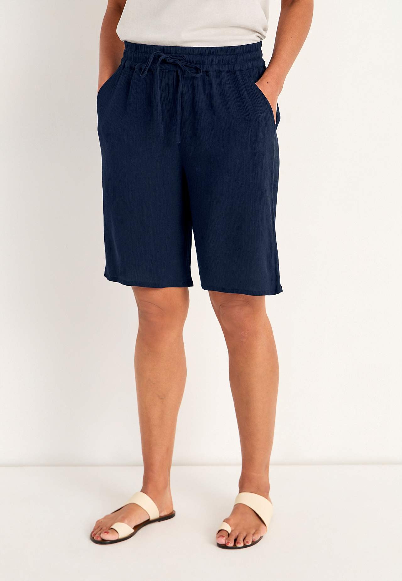 Shorts i viskoscrêpe