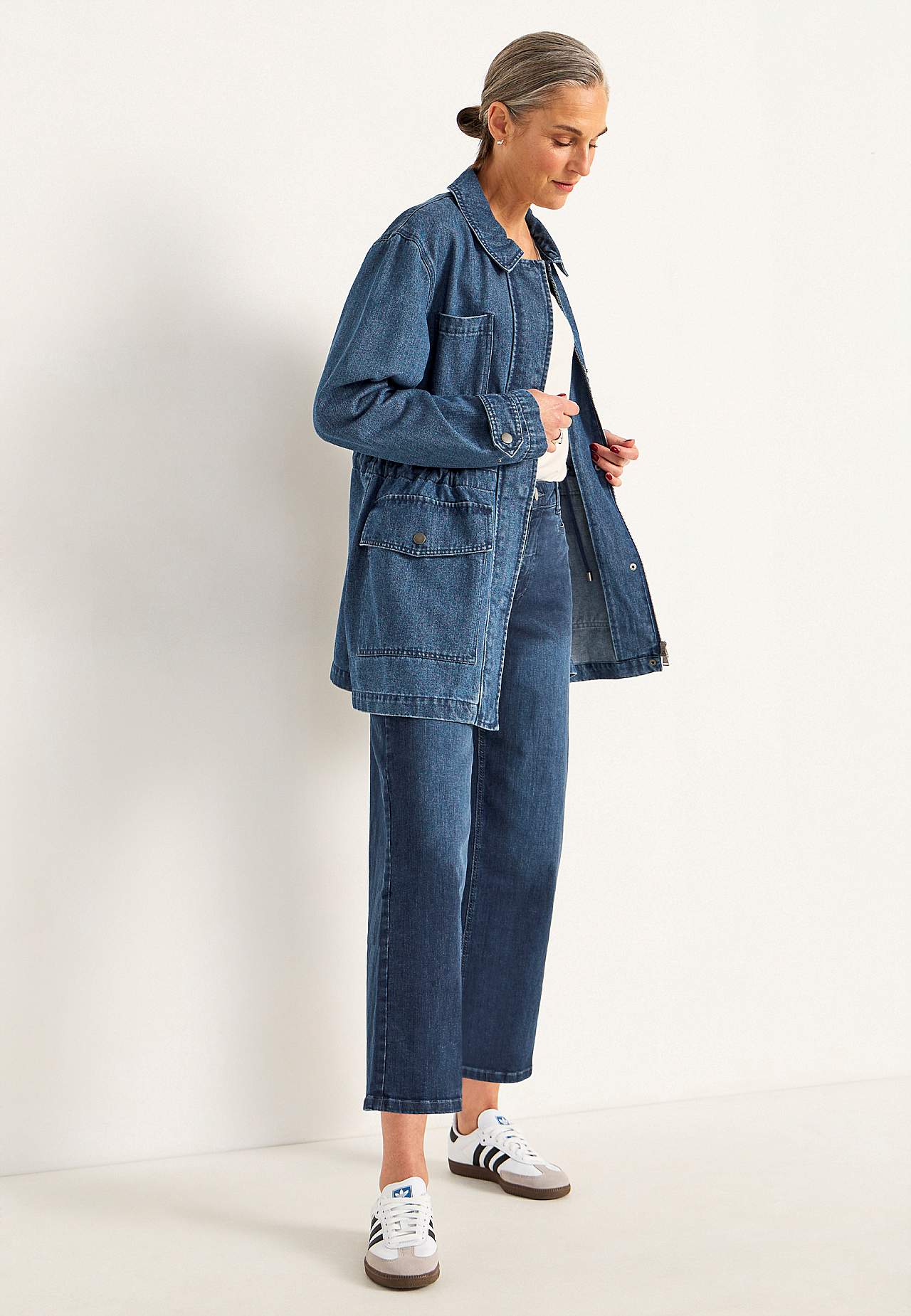 Stretchiga ankeljeans
