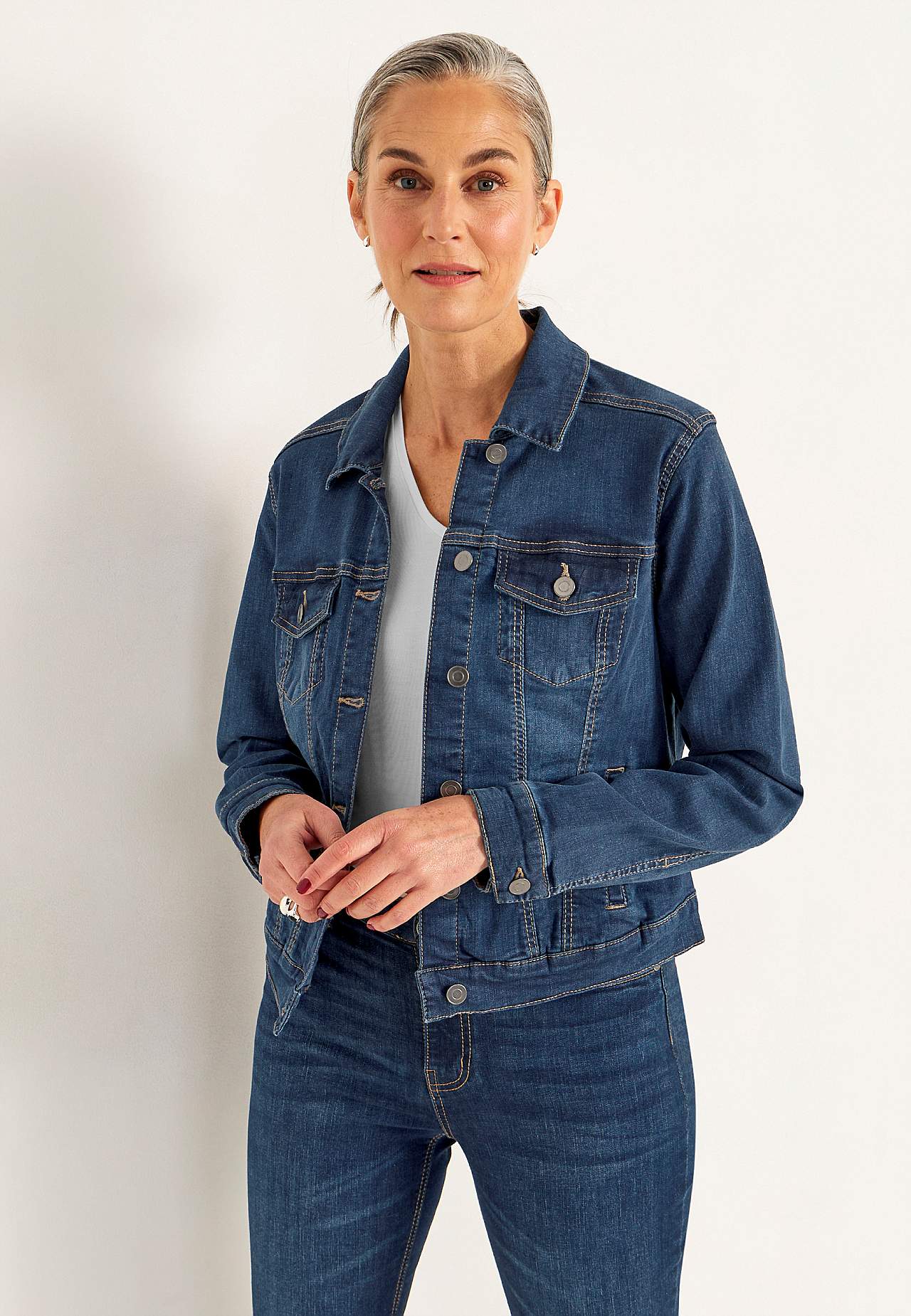 Stretchig jeansjacka