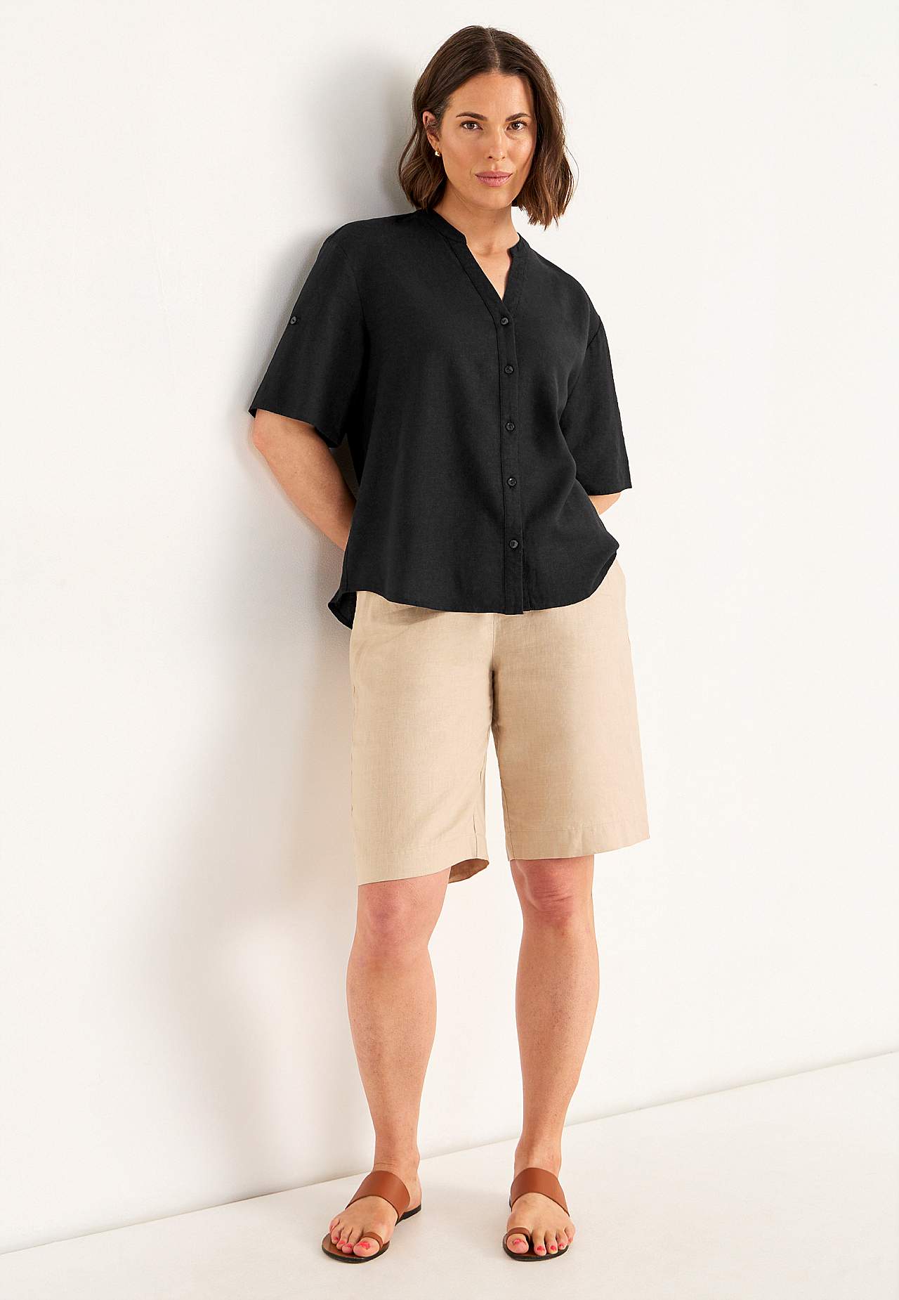 Blus i linnemix