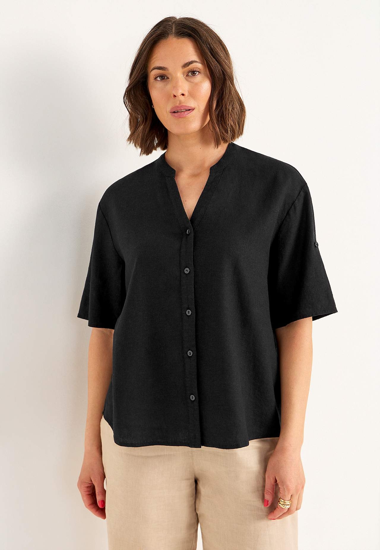 Blus i linnemix