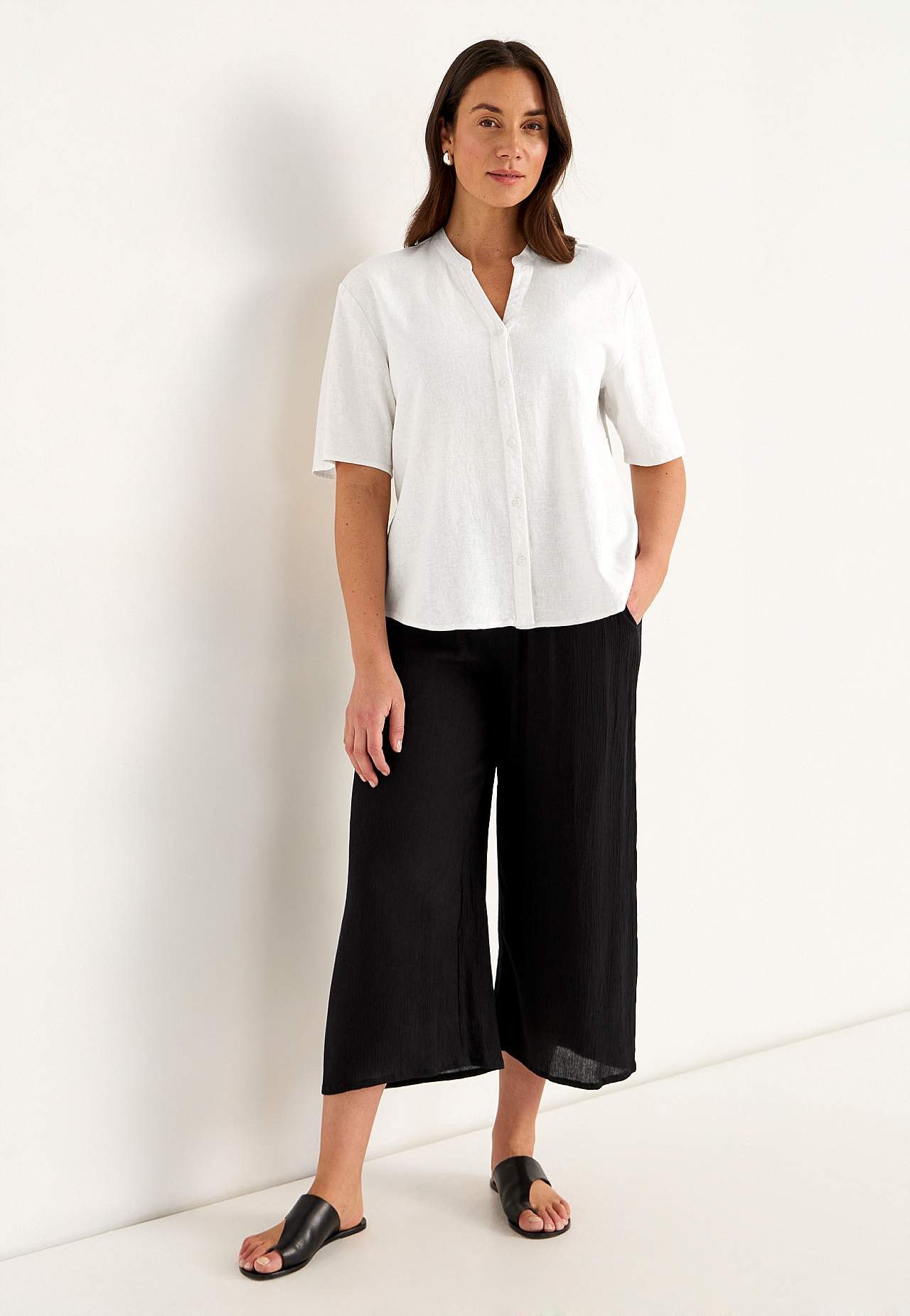 Blus i linnemix