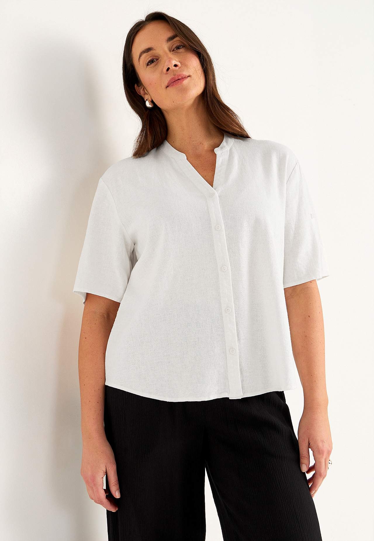 Blus i linnemix