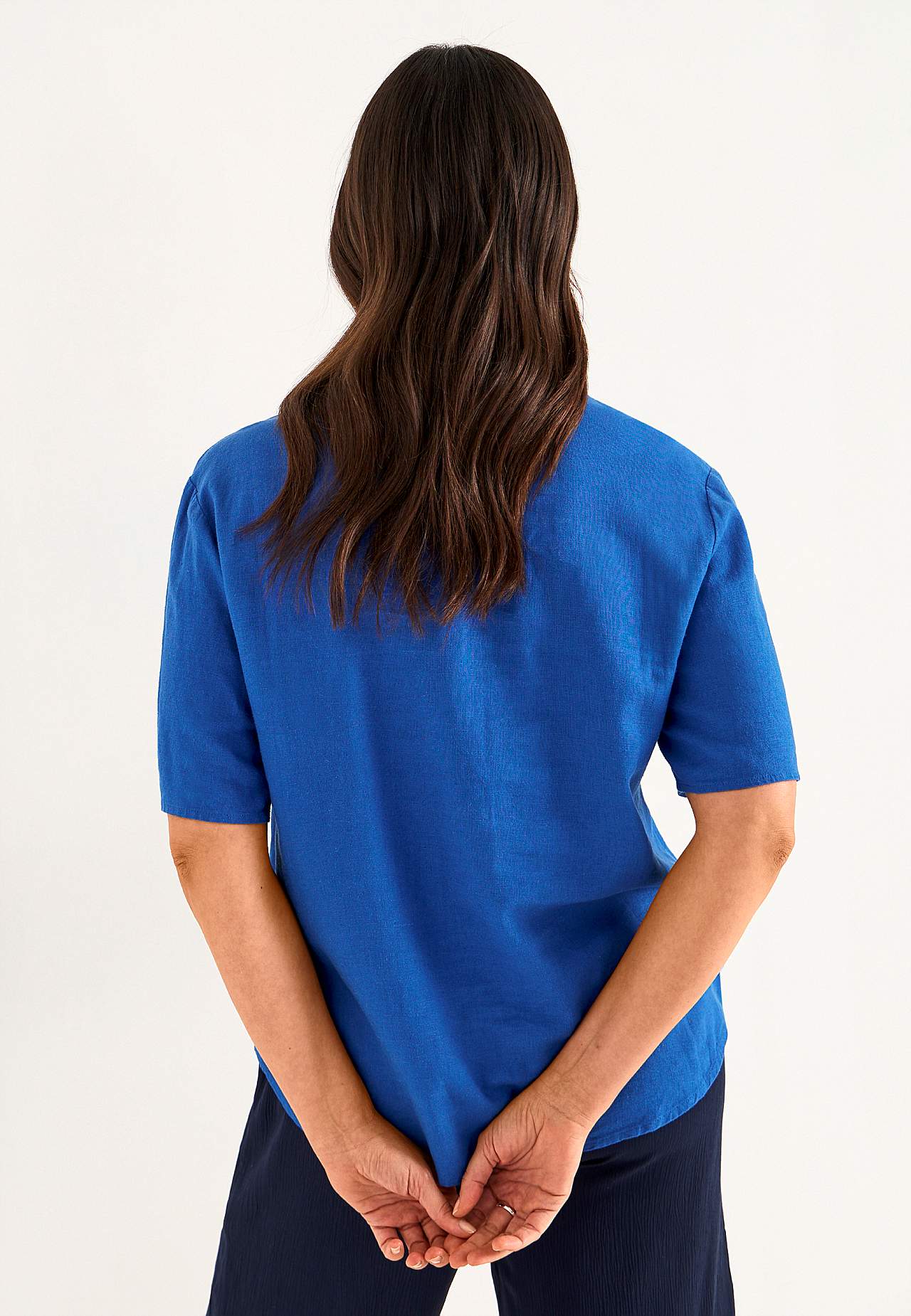 Blus i linnemix