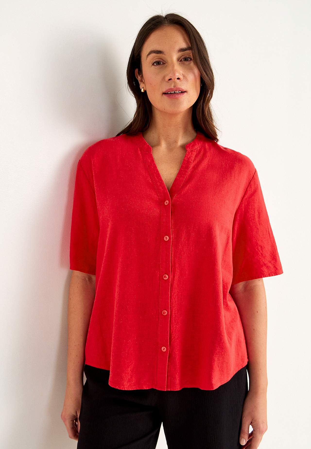 Blus i linnemix