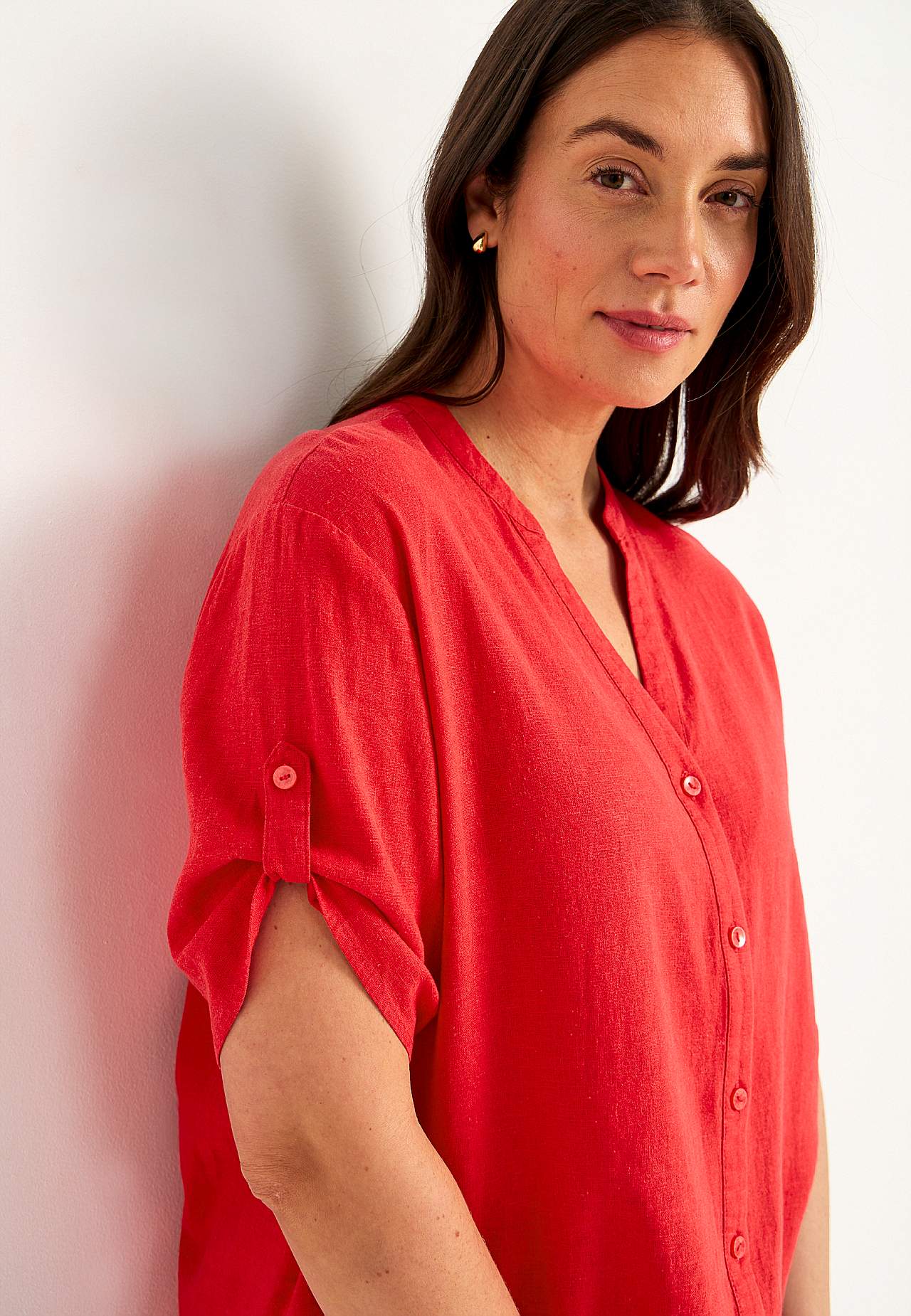 Blus i linnemix