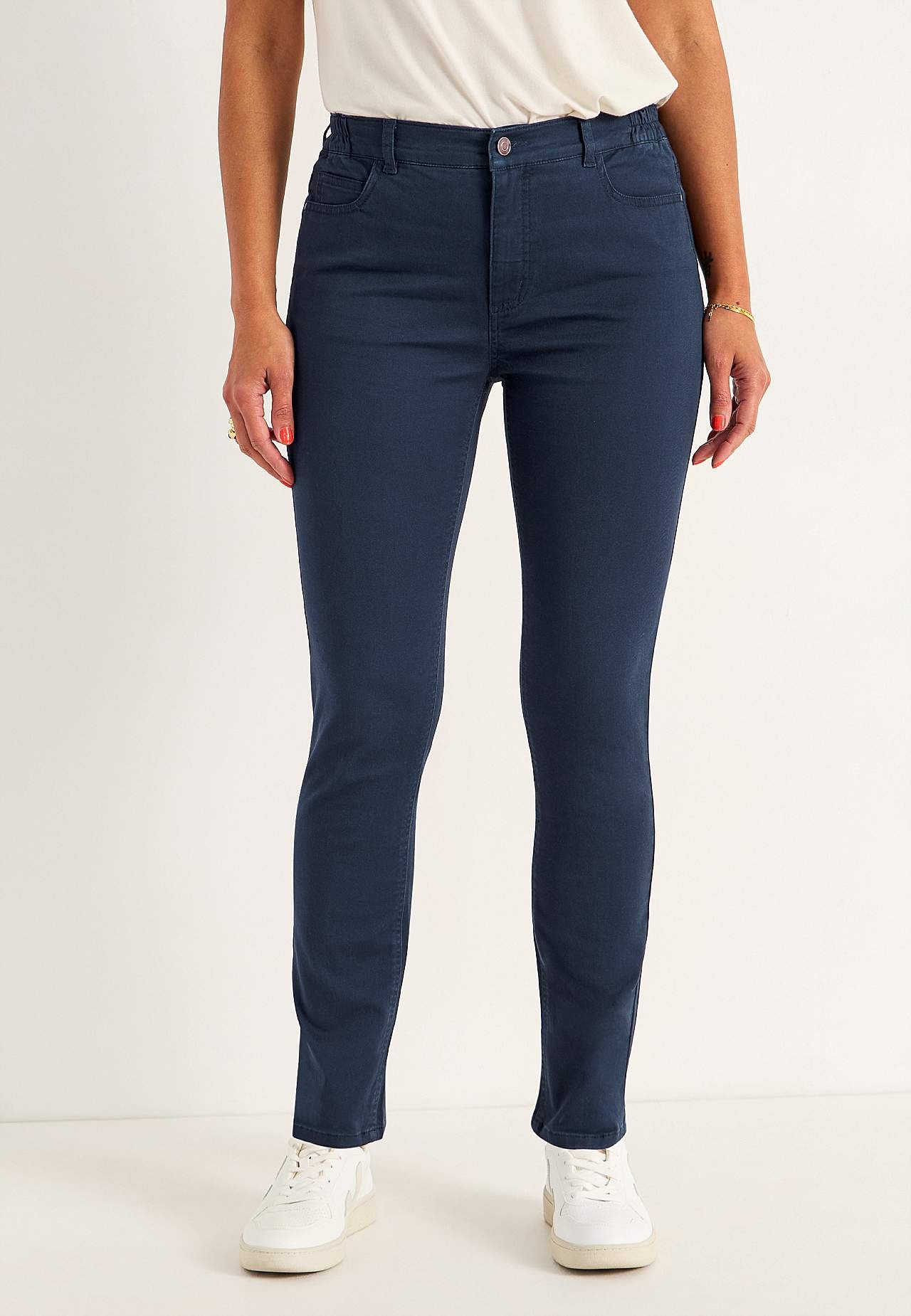 Jeans med resårmidja