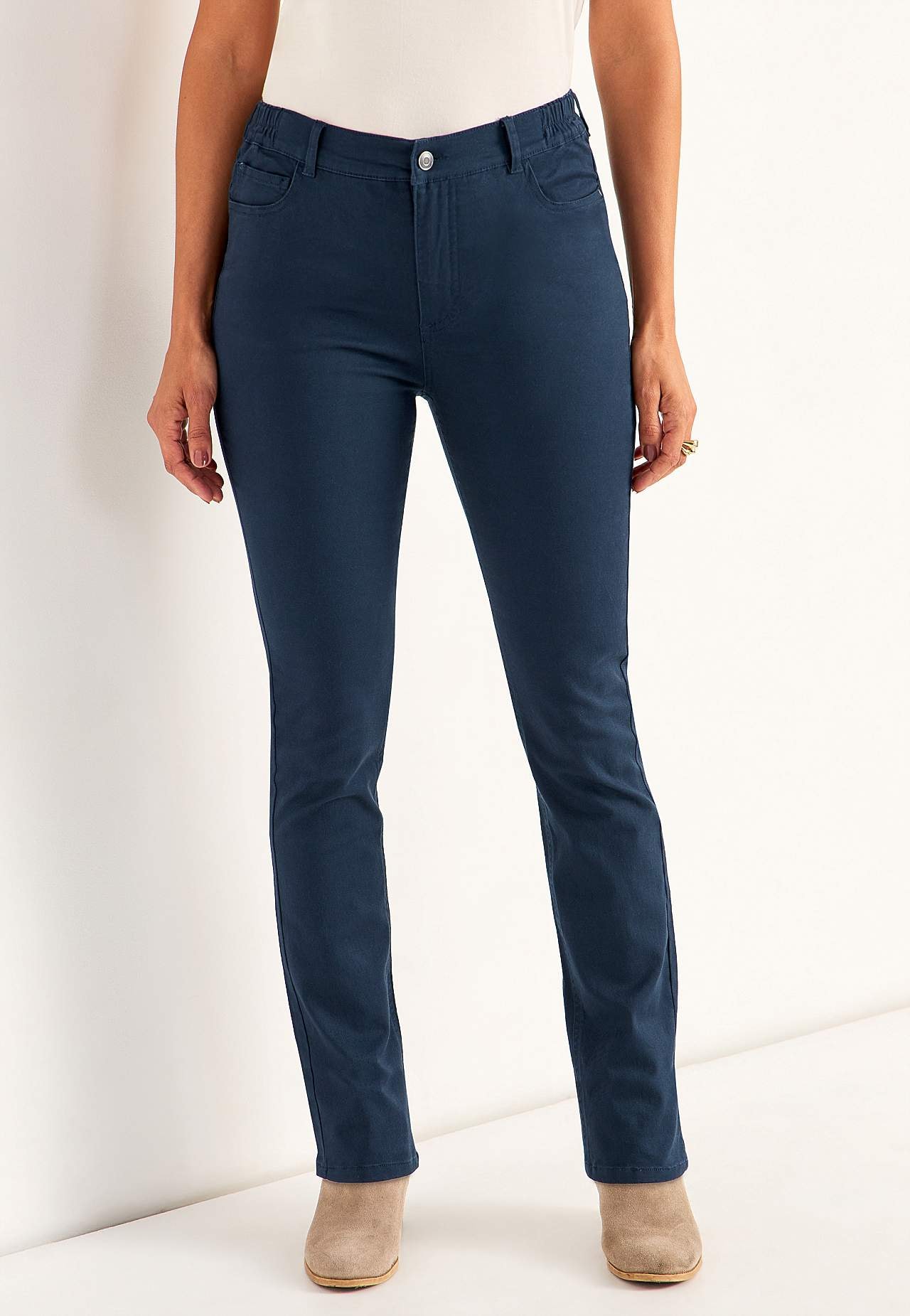 Jeans med resårmidja