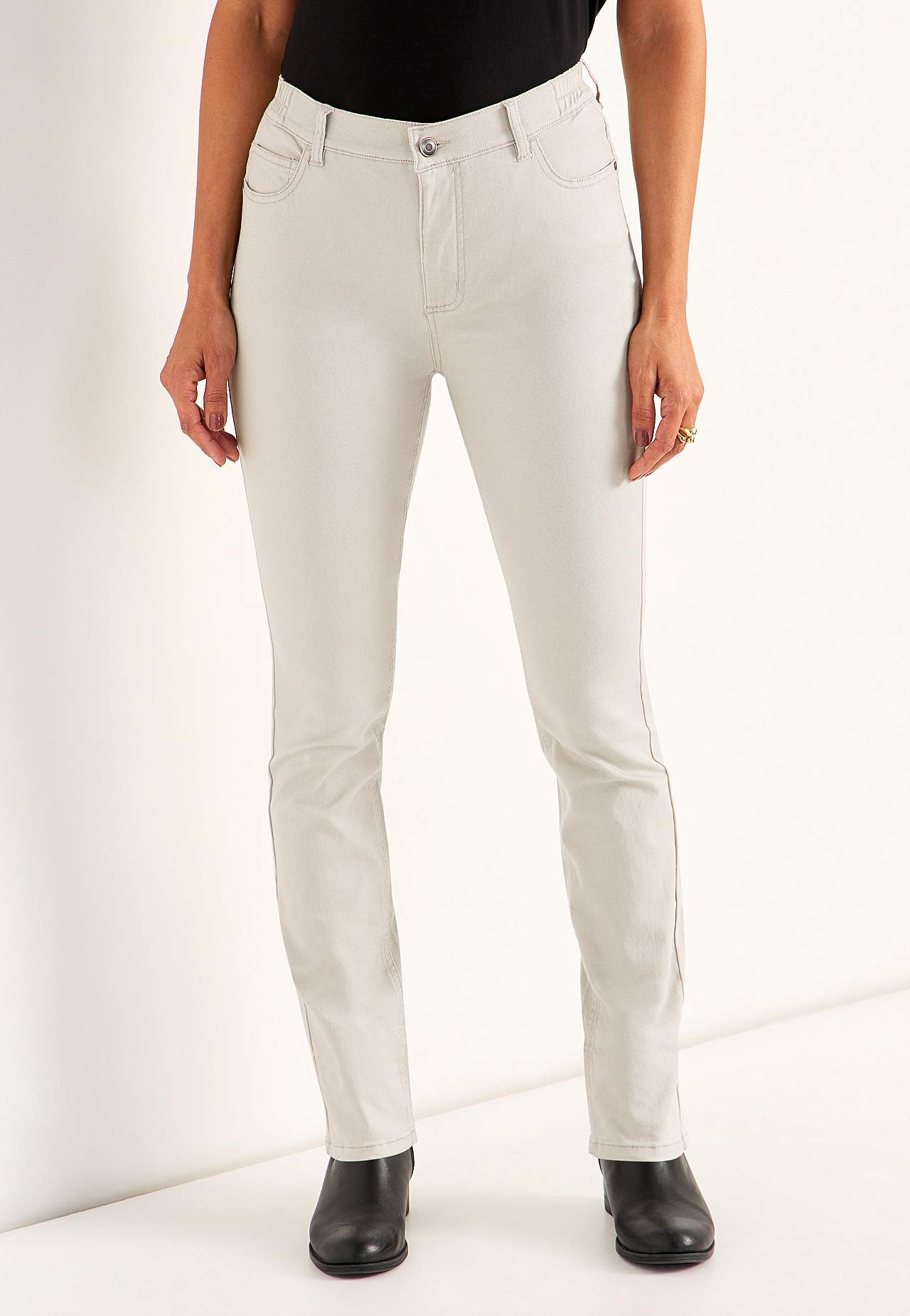 Jeans med resårmidja