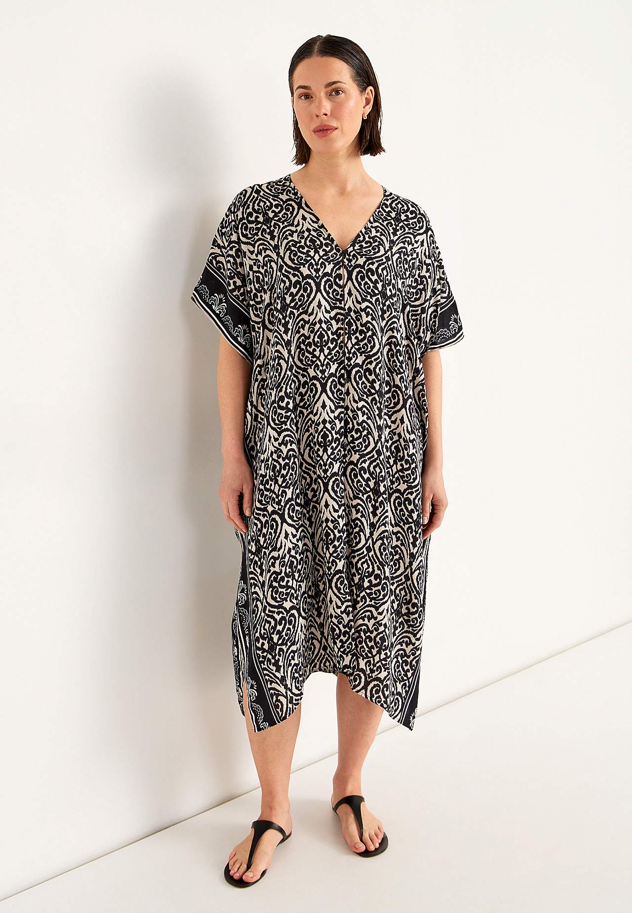 Strandkaftan med knappar