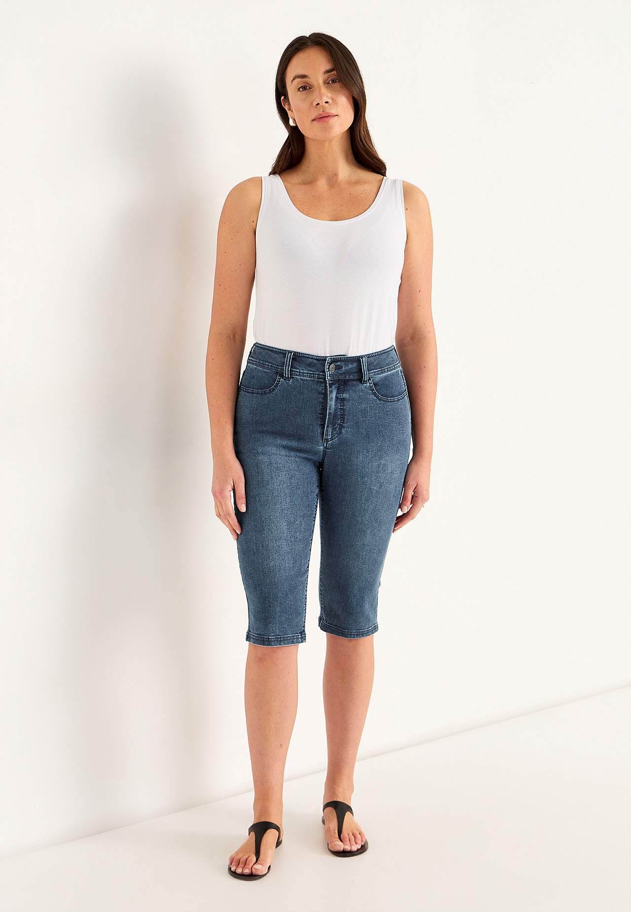 Superstretchiga caprijeans