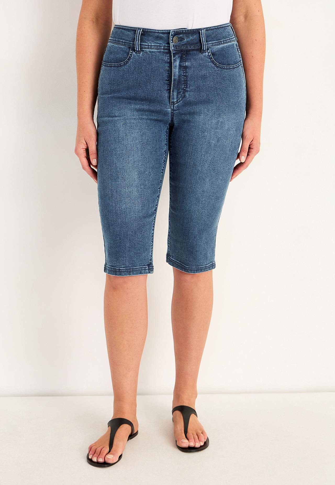 Superstretchiga caprijeans