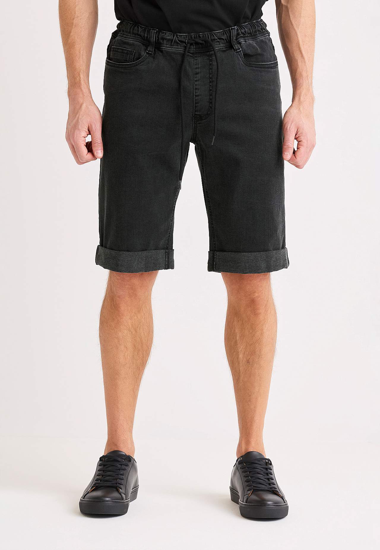 Joggershorts med elastisk midja