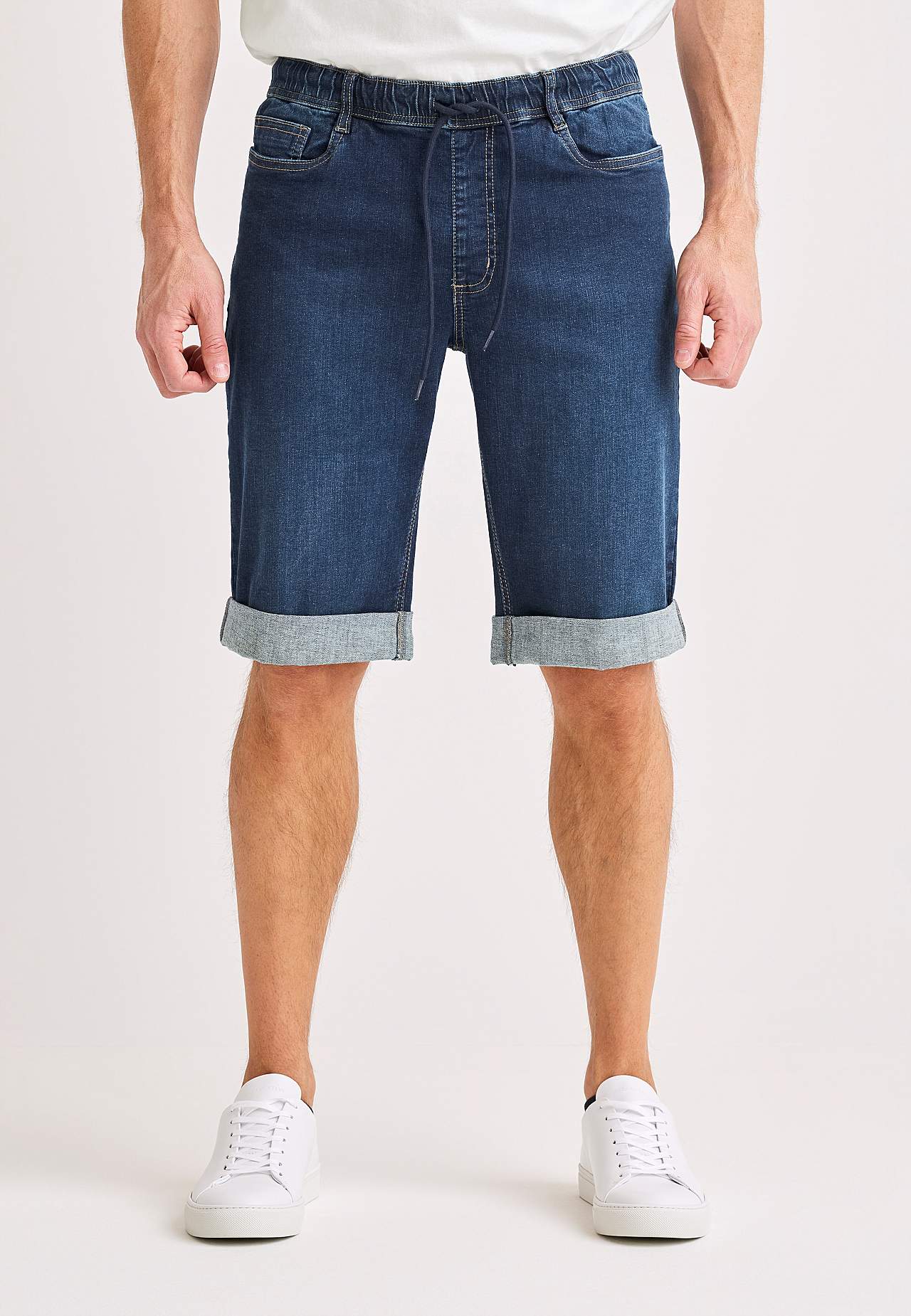 Joggershorts med elastisk midja