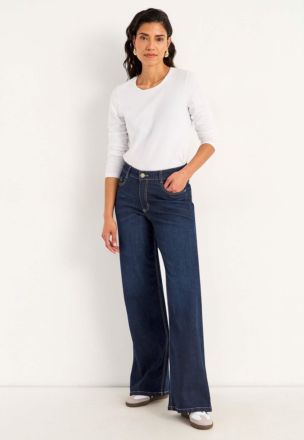 Vida, långa jeans med hög midja