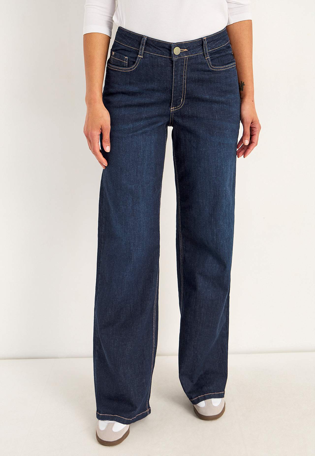 Vida, långa jeans med hög midja