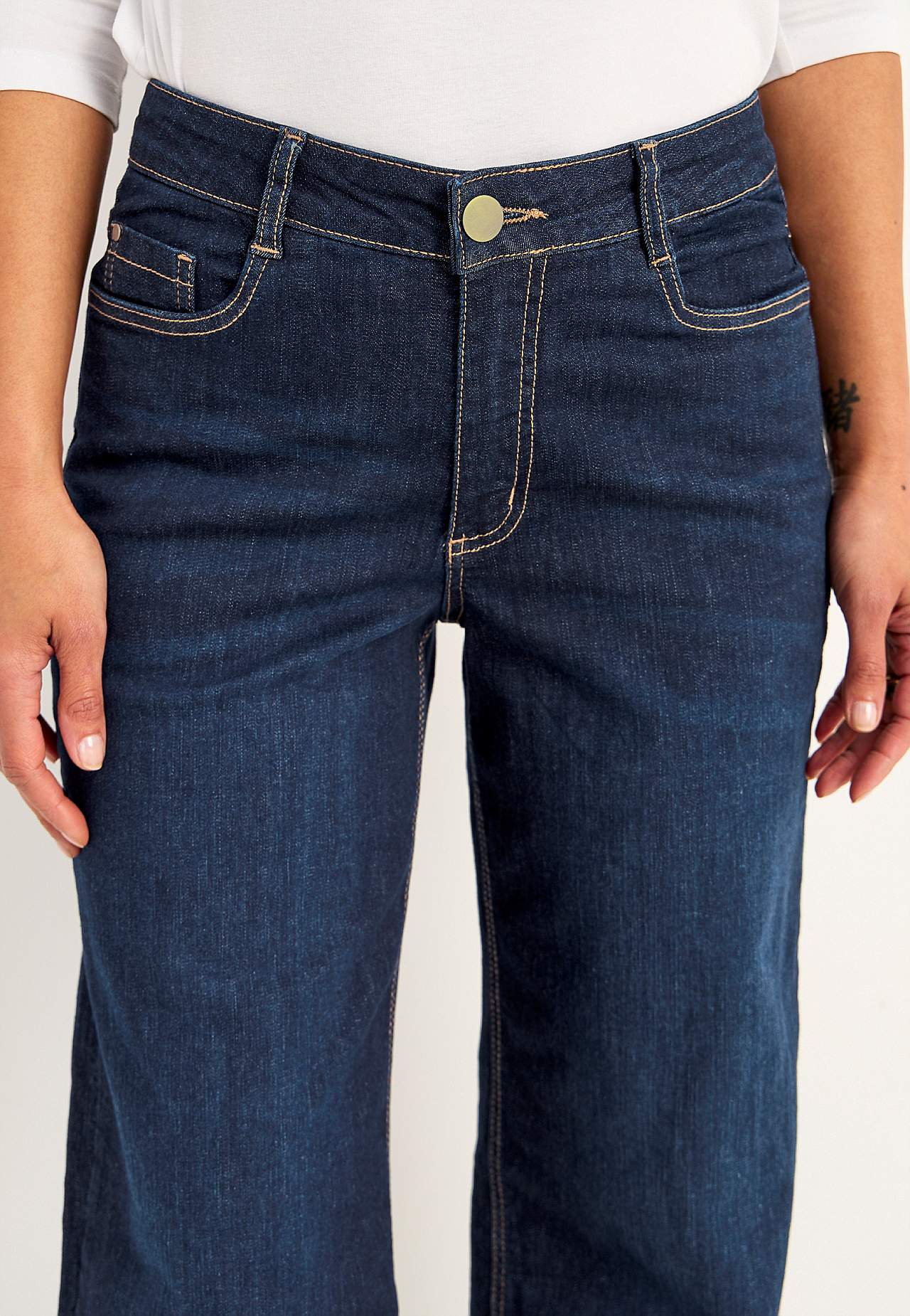 Vida, långa jeans med hög midja