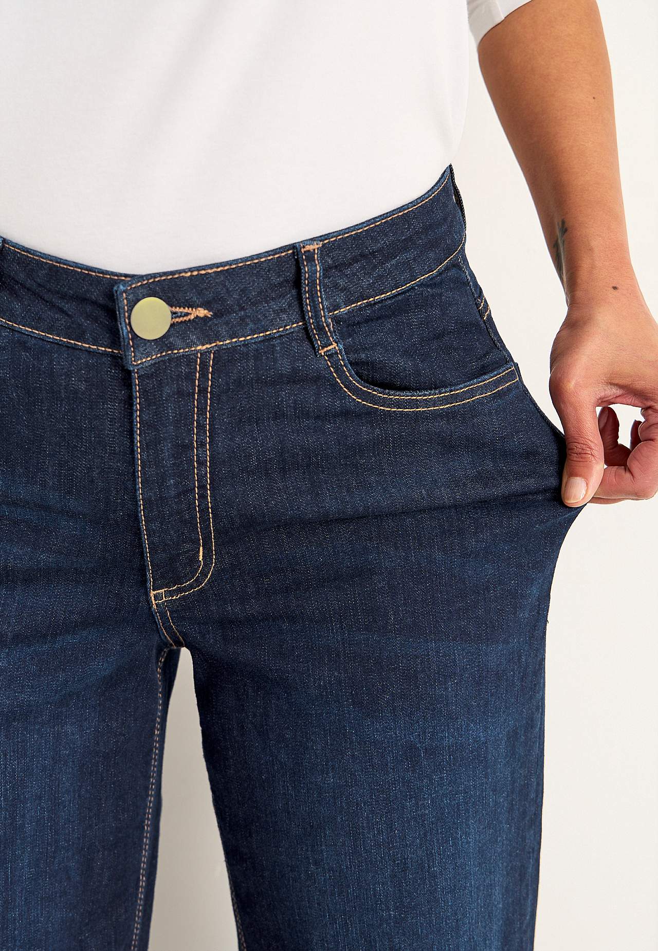 Vida, långa jeans med hög midja