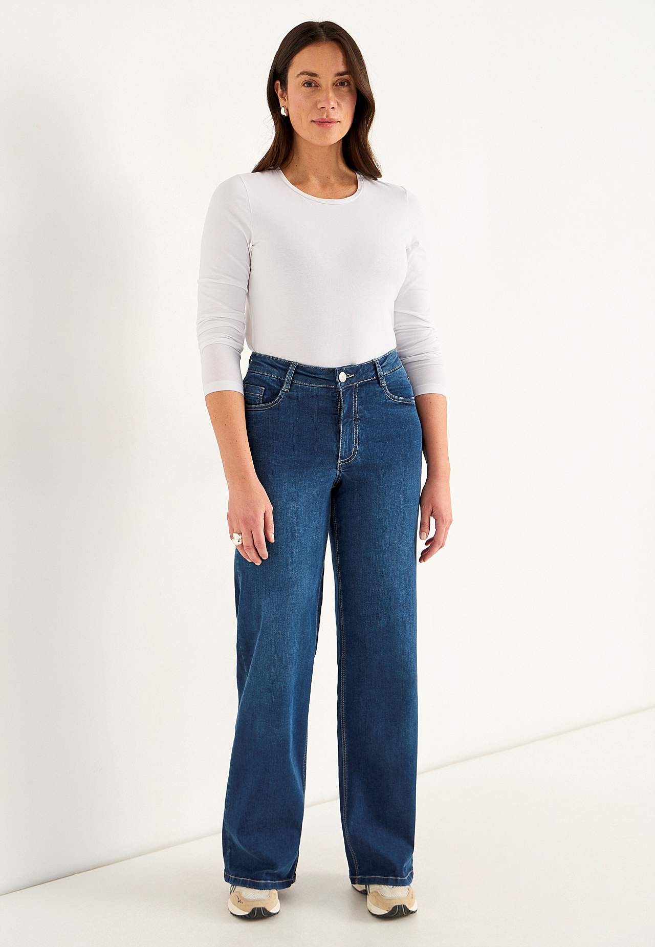 Vida, långa jeans med hög midja