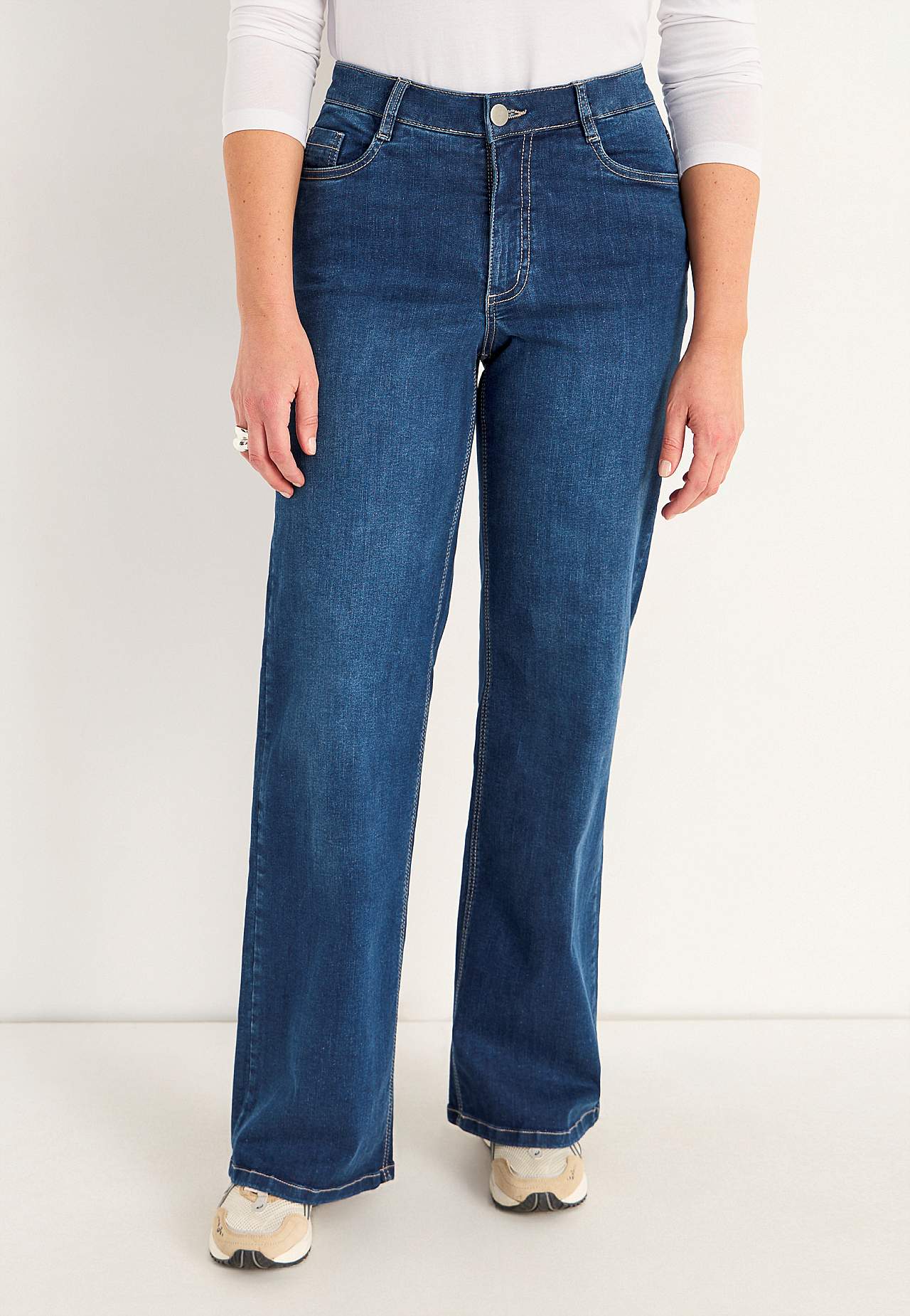Vida, långa jeans med hög midja