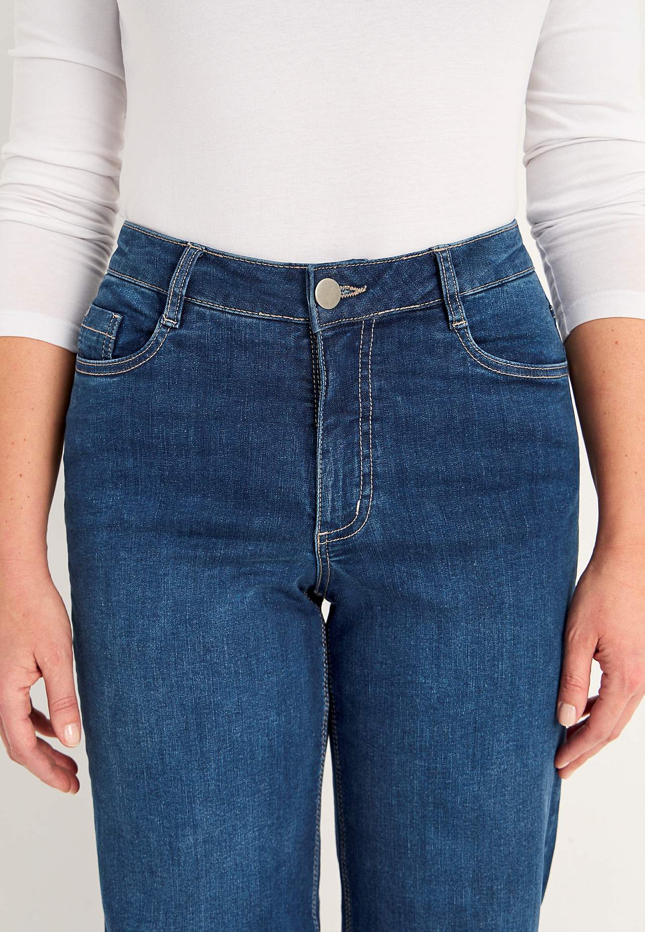 Vida, långa jeans med hög midja