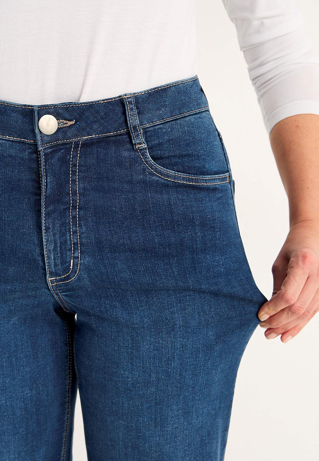 Vida, långa jeans med hög midja
