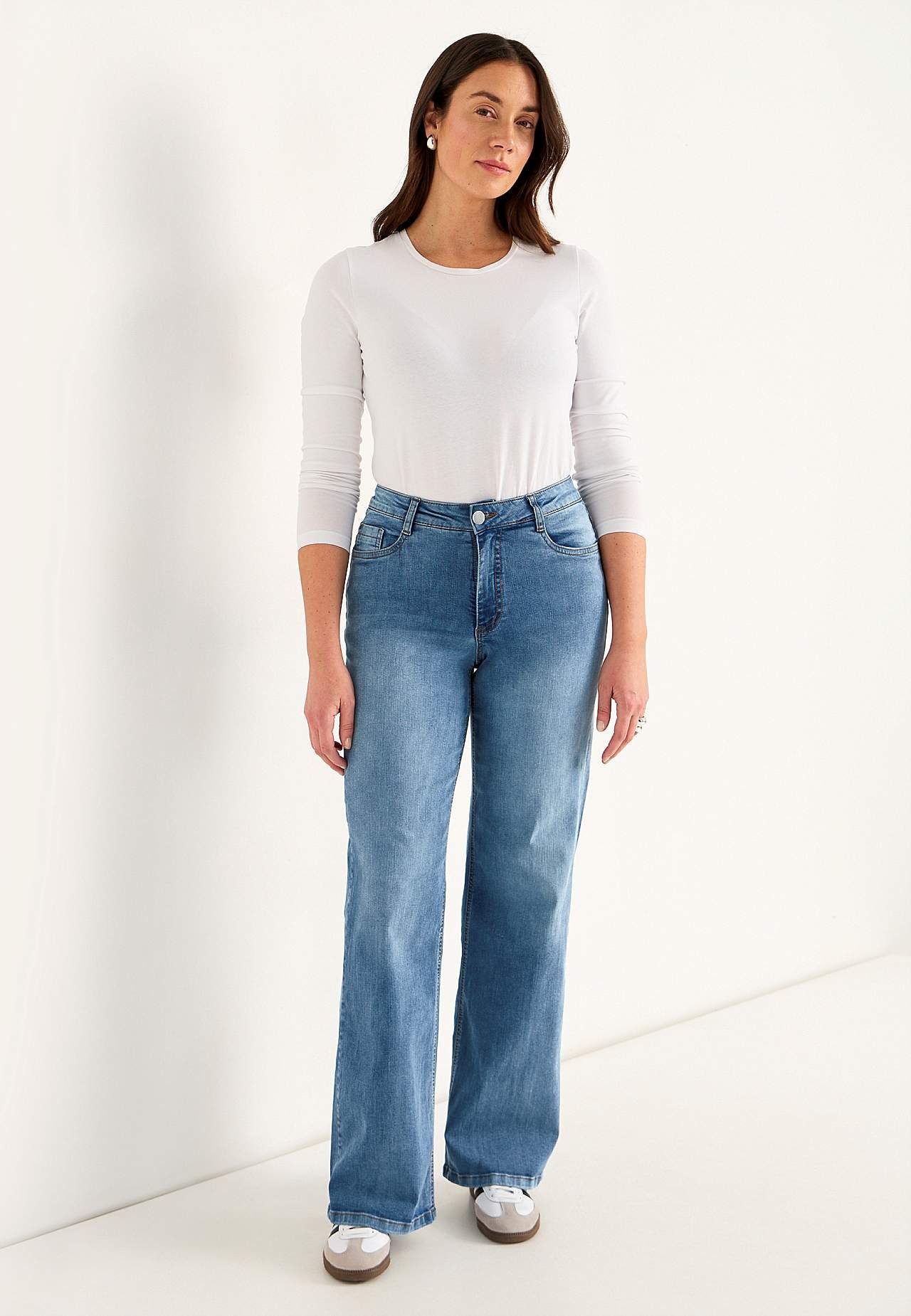 Vida, långa jeans med hög midja