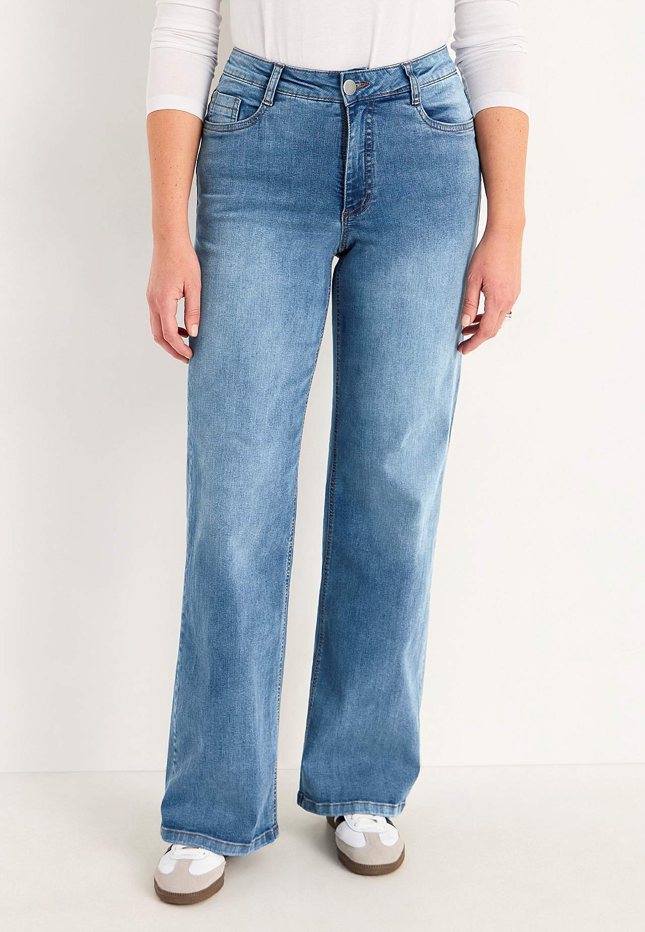 Vida, långa jeans med hög midja
