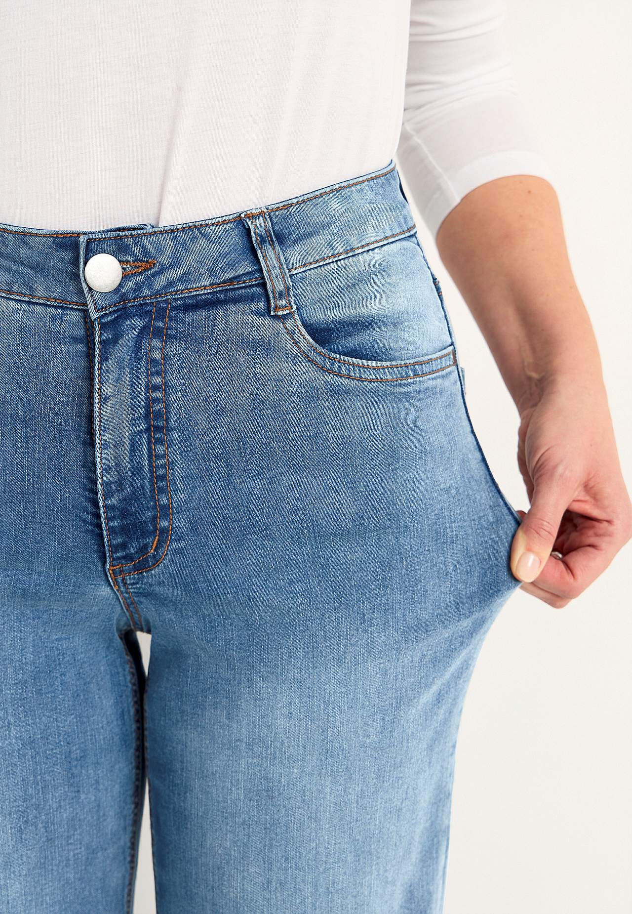 Vida, långa jeans med hög midja