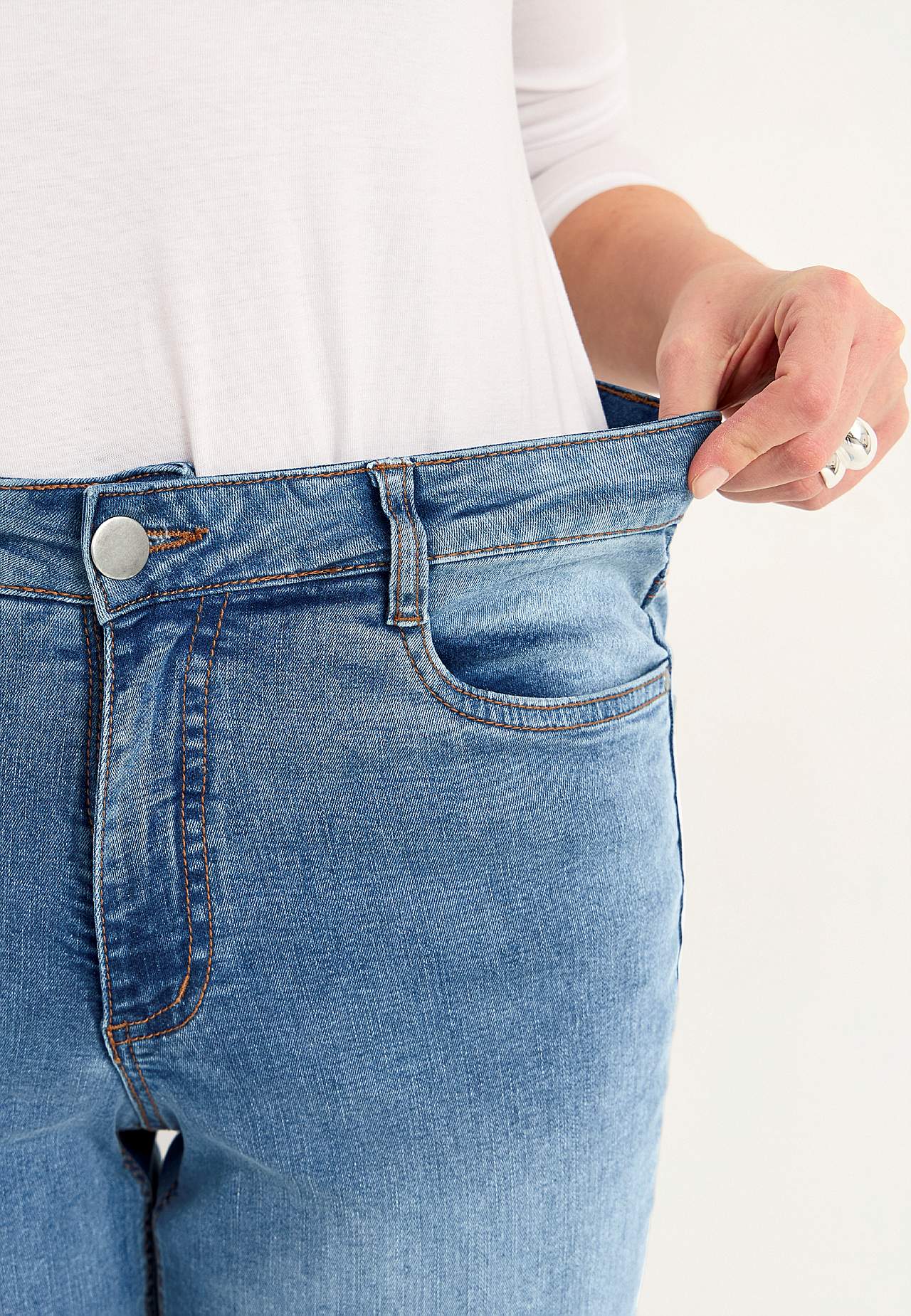Vida, långa jeans med hög midja