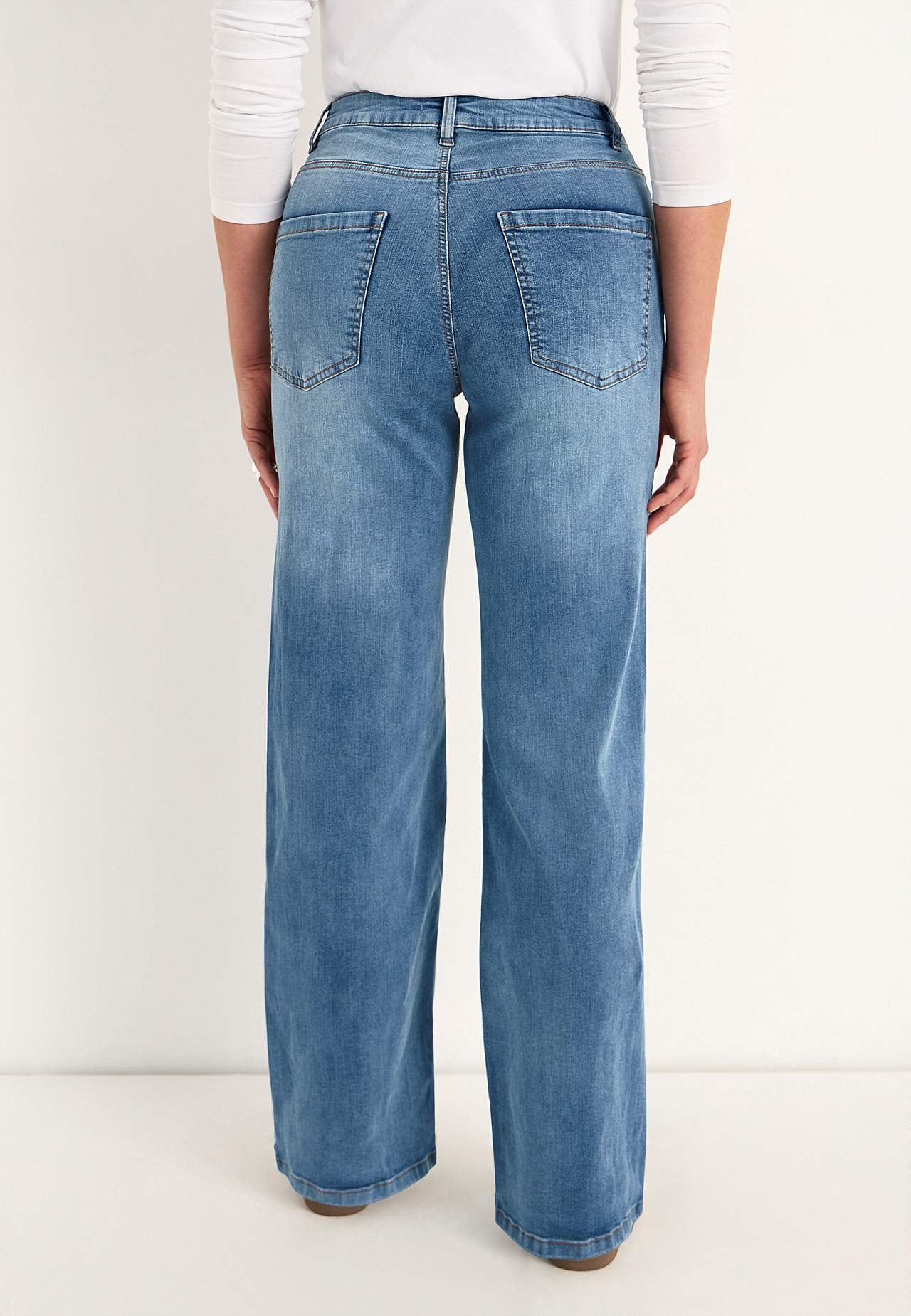 Vida, långa jeans med hög midja