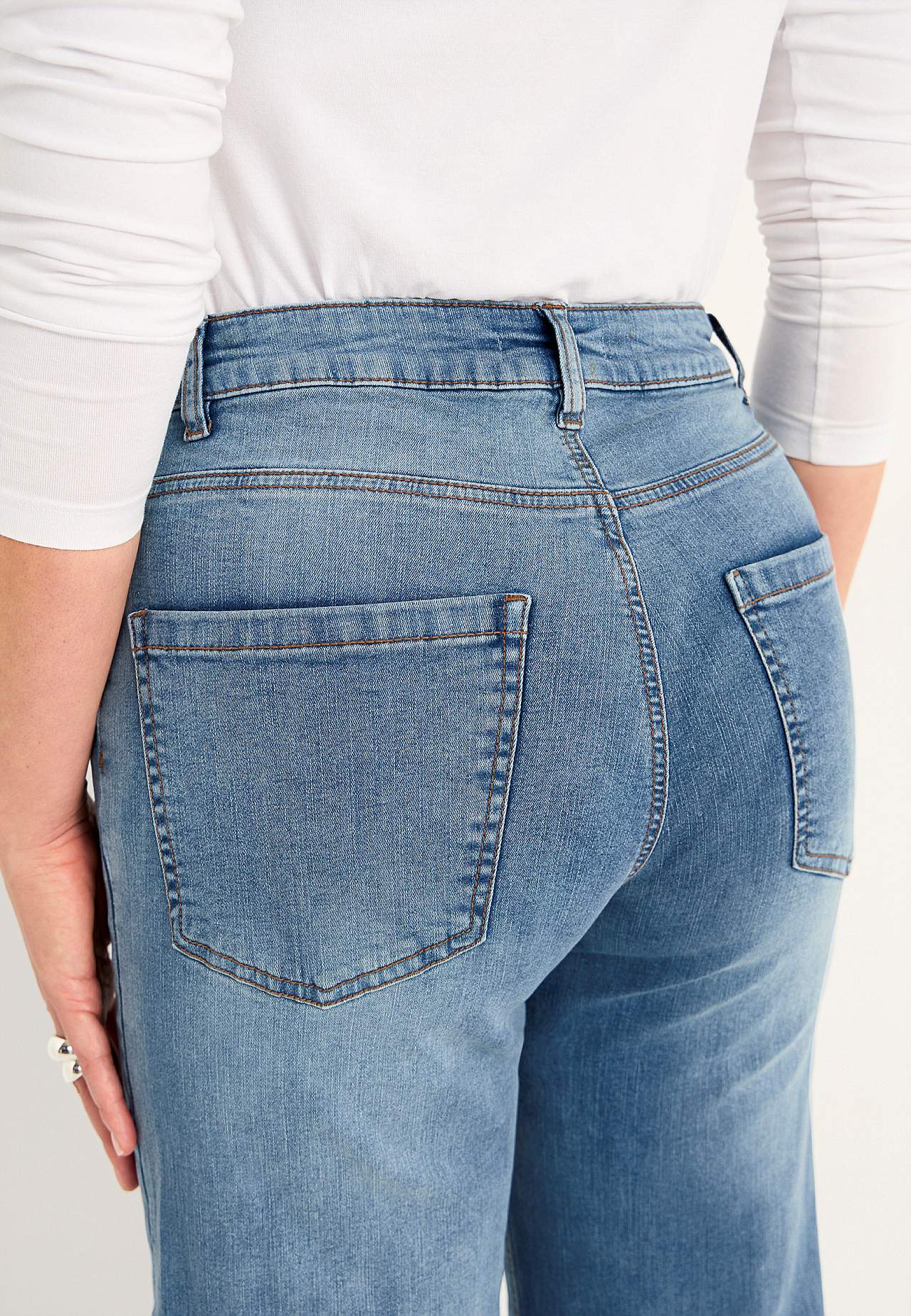 Vida, långa jeans med hög midja