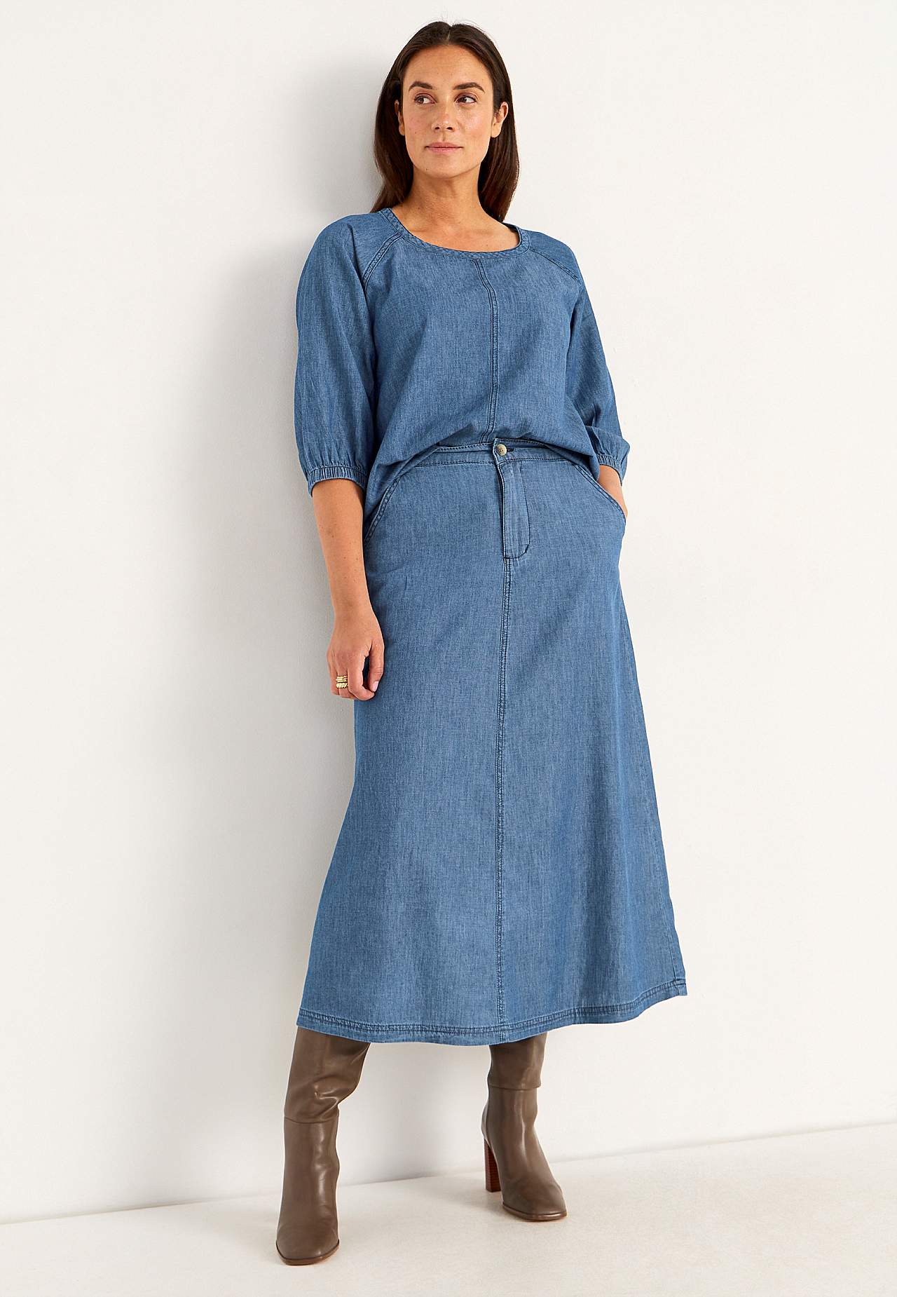 Jeanskjol med fickor