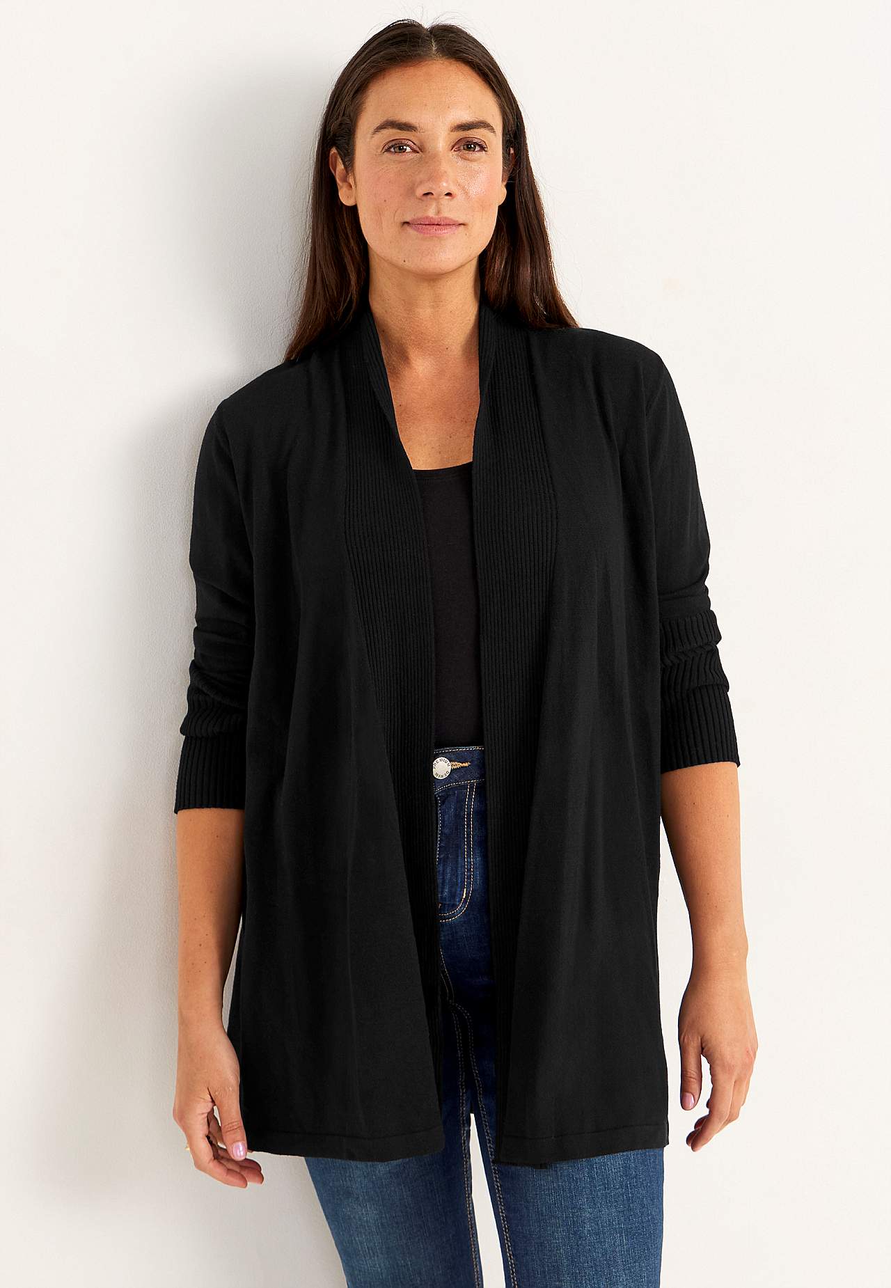 Finstickad cardigan