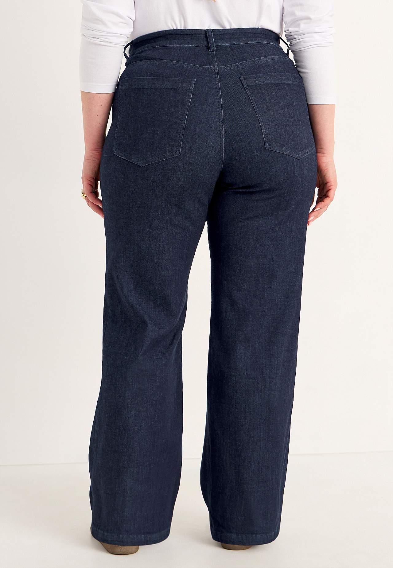 Vida jeans med sydda pressveck Mia