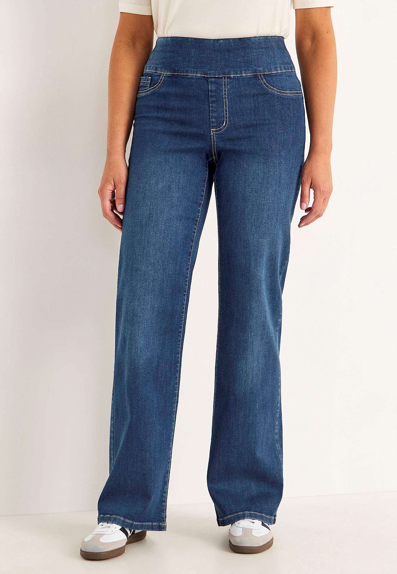 Jeans med hög resårmidja