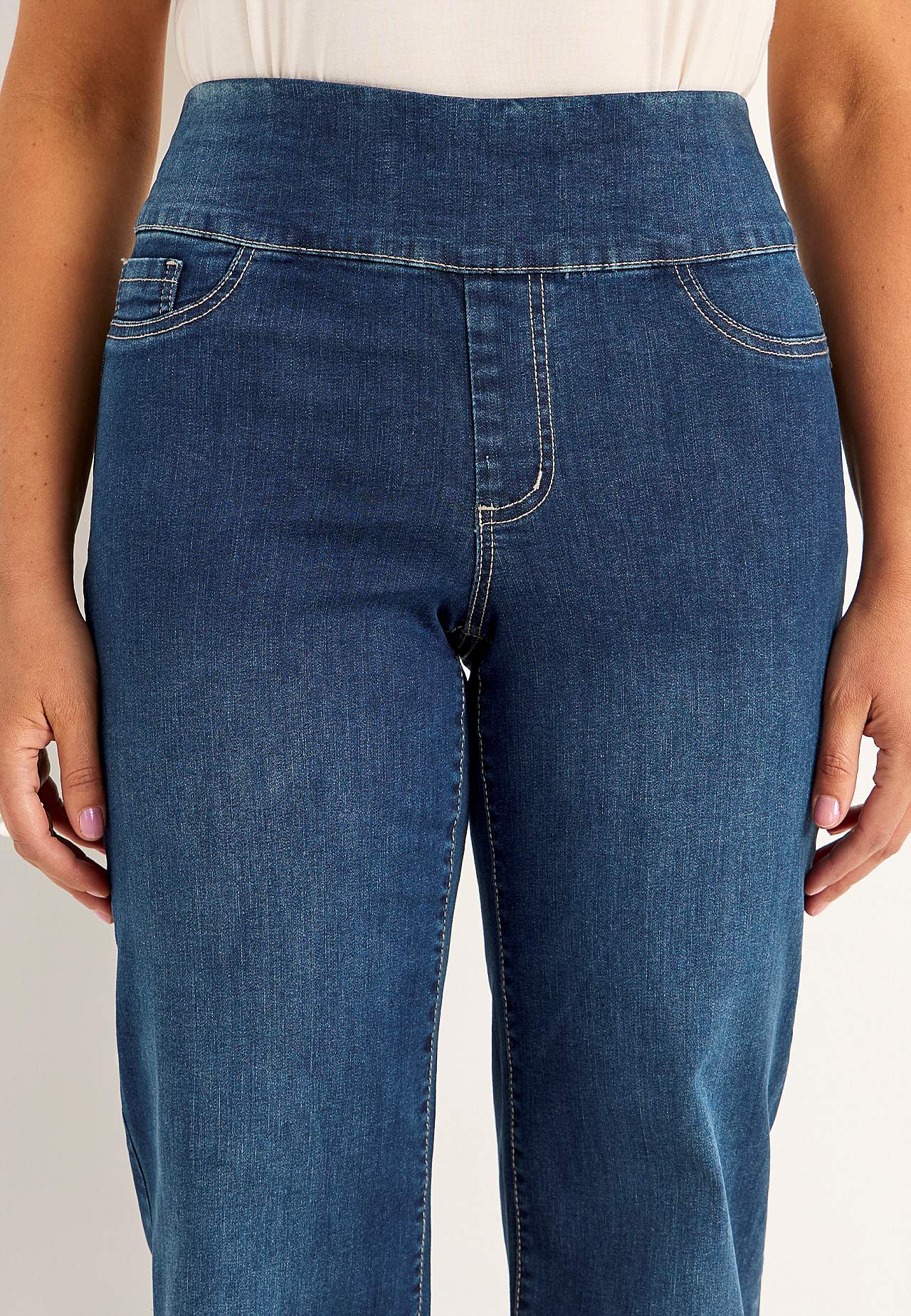Jeans med hög resårmidja