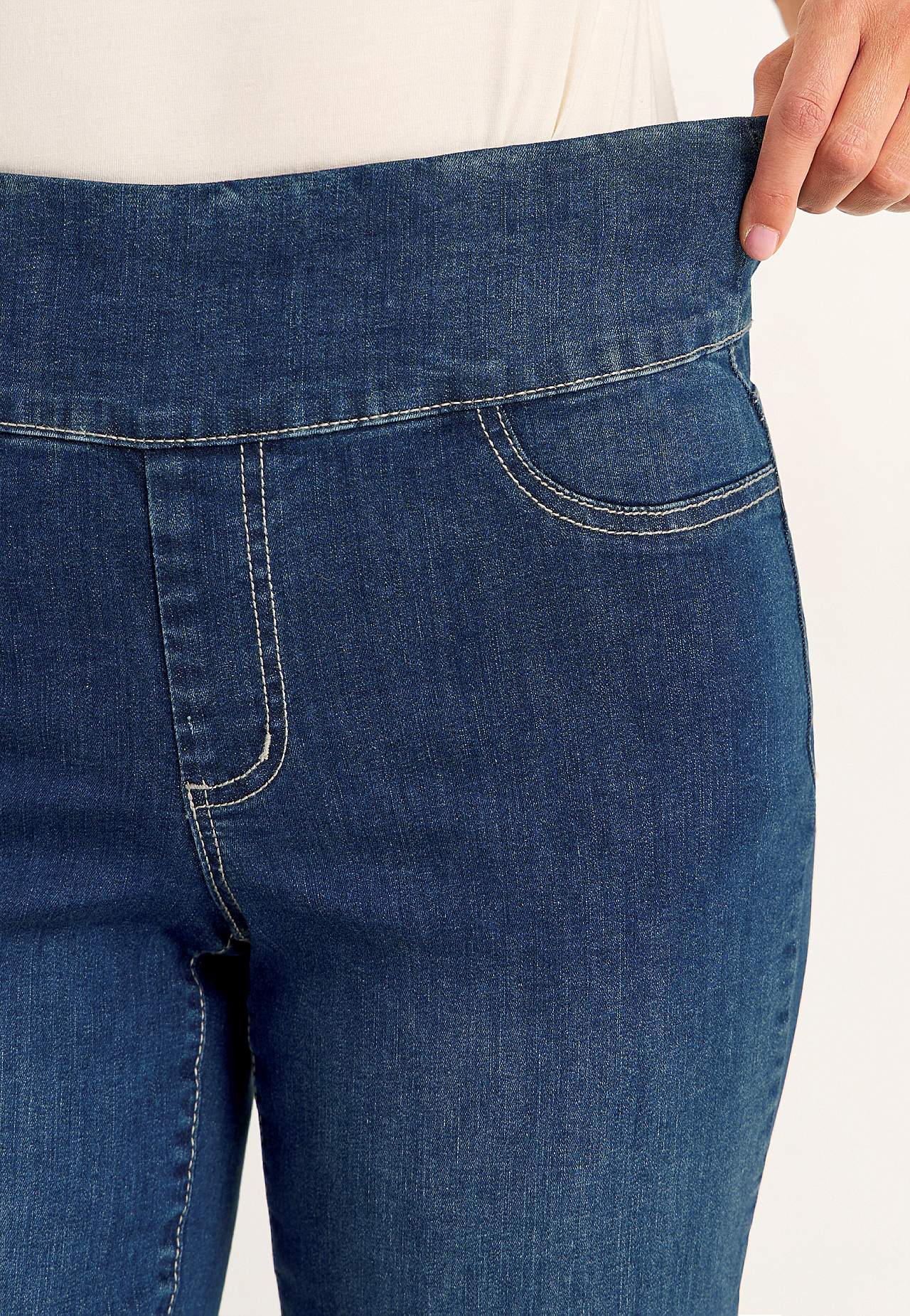 Jeans med hög resårmidja